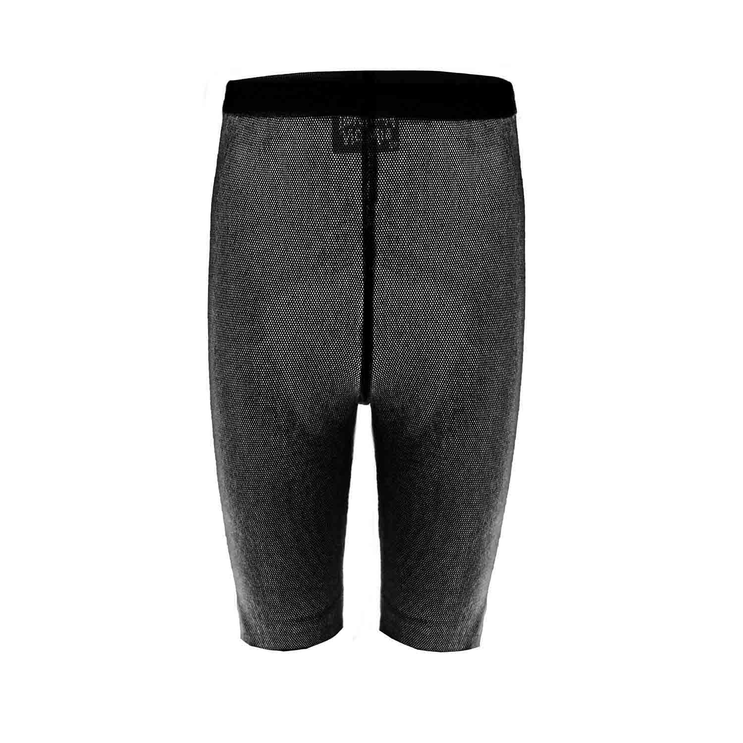 Doorschijnende jersey kindershort van zwarte tule