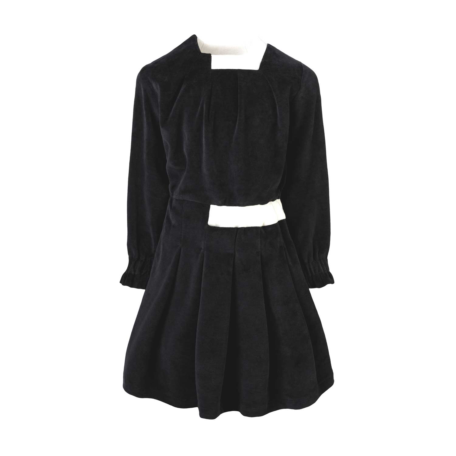 Schwarzes Samtkleid für Mädchen