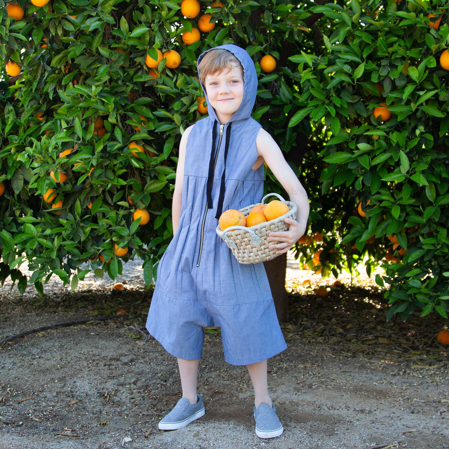Boys and Girls Jumpsuit with Hood