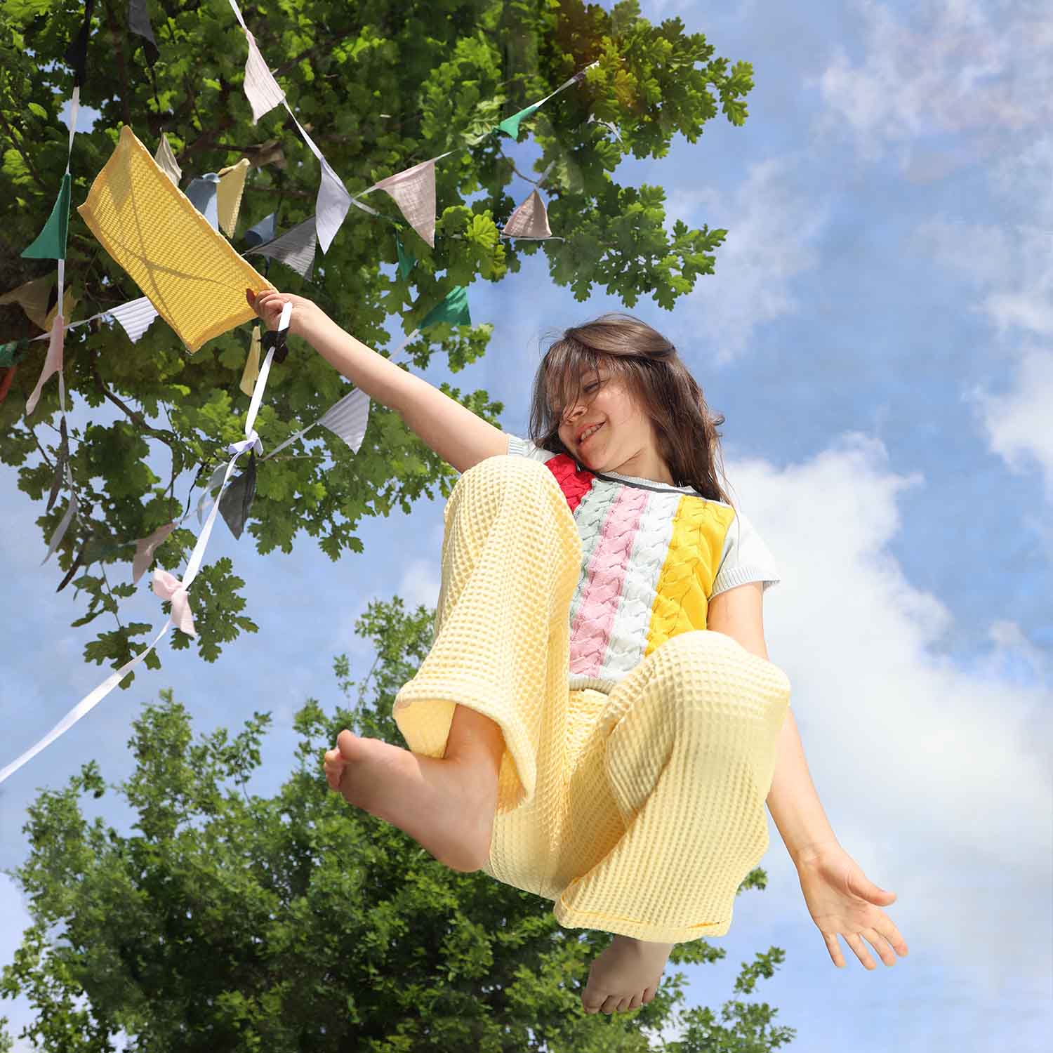 Blue Short Sleeve Cable Knit Top
