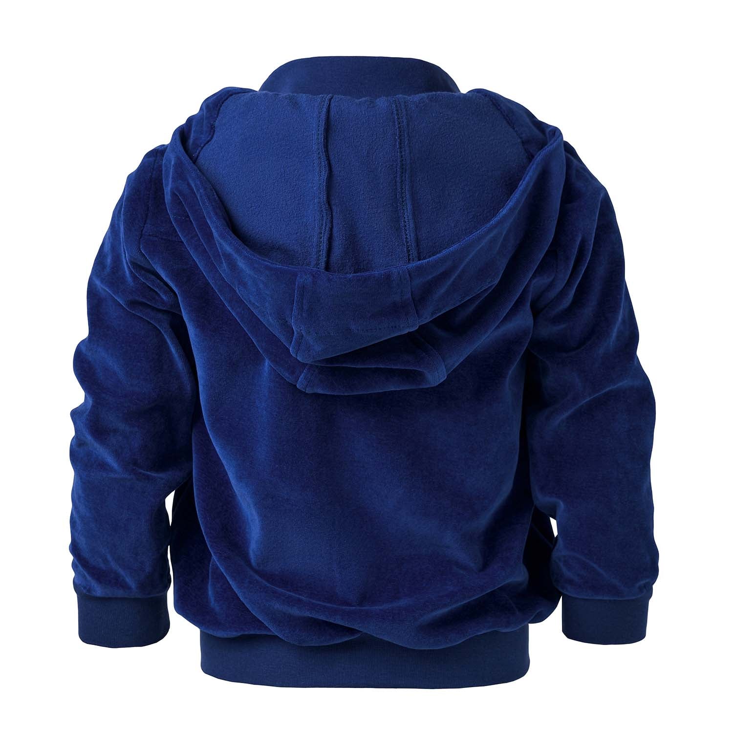 Kids Royal Blue Velvet Hoodie