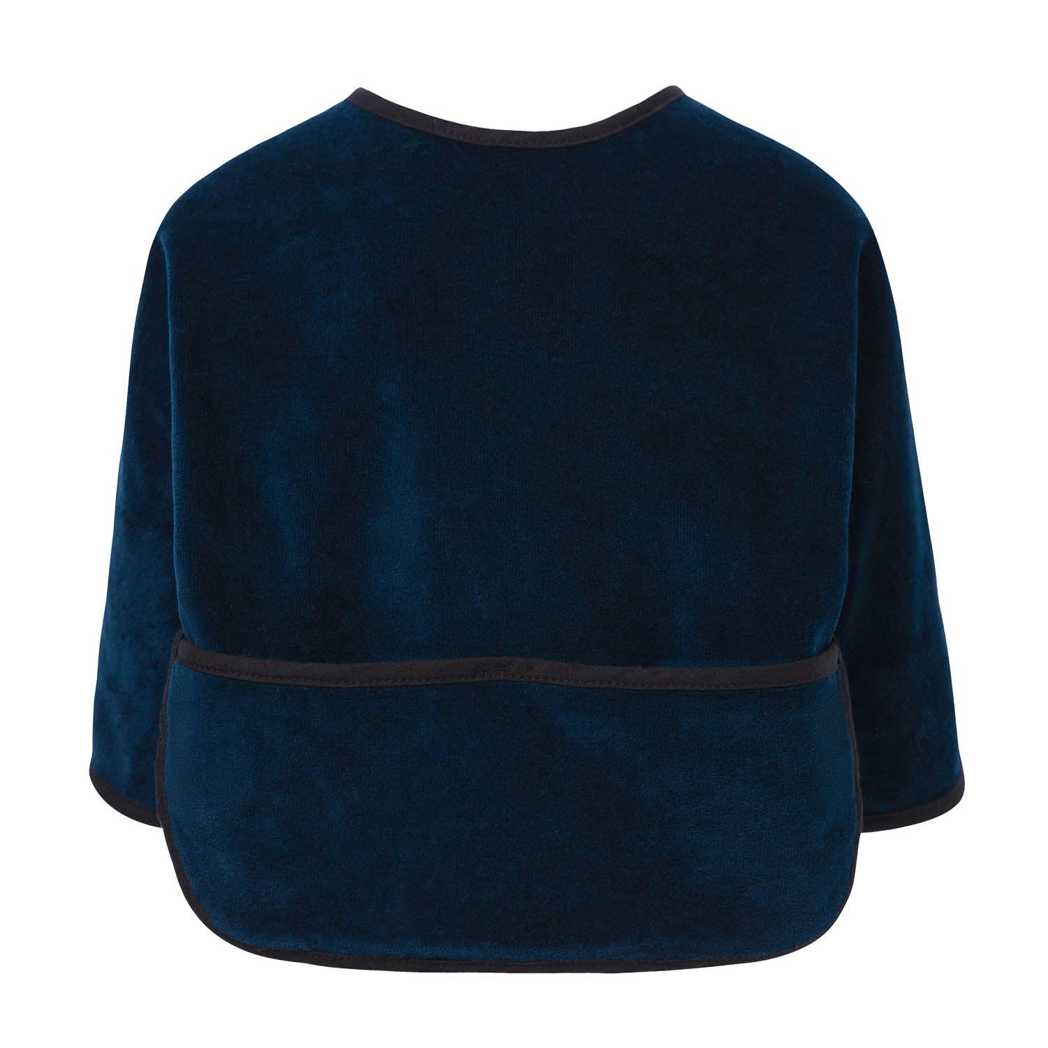 Blue Velvet Bib with Sleeves