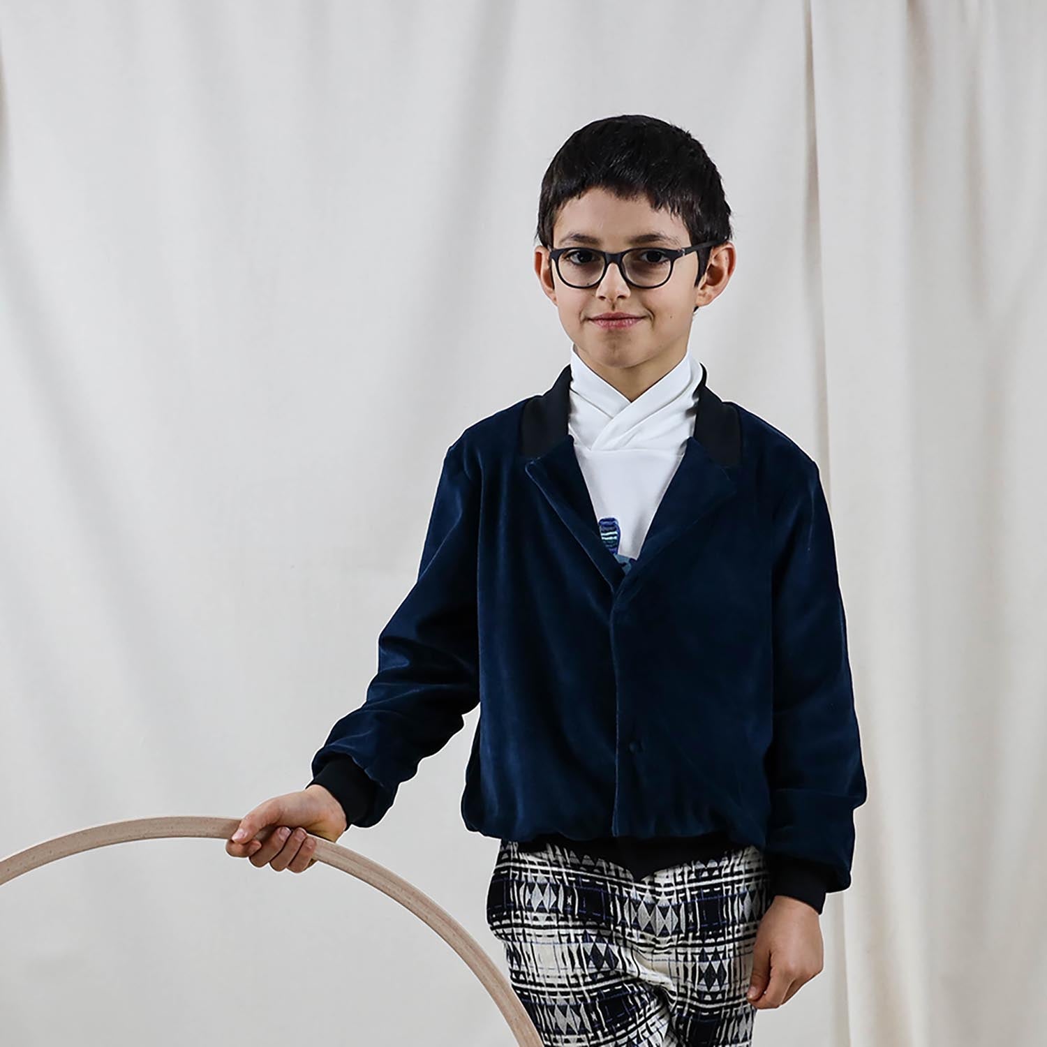 PRELOVED Petrol Bluel Velvet Blazer, 16 years