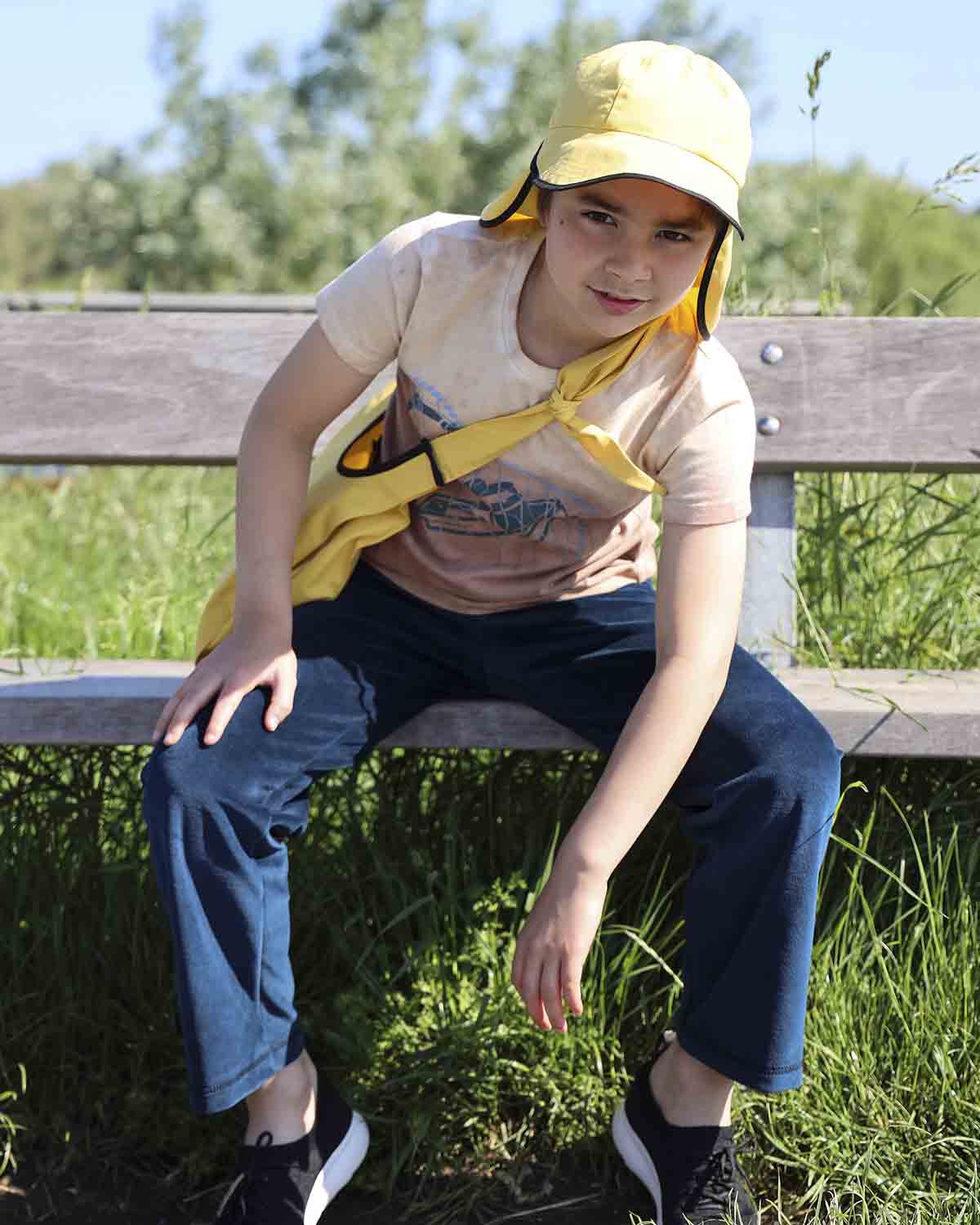 Königsblaue Samthose für Kinder