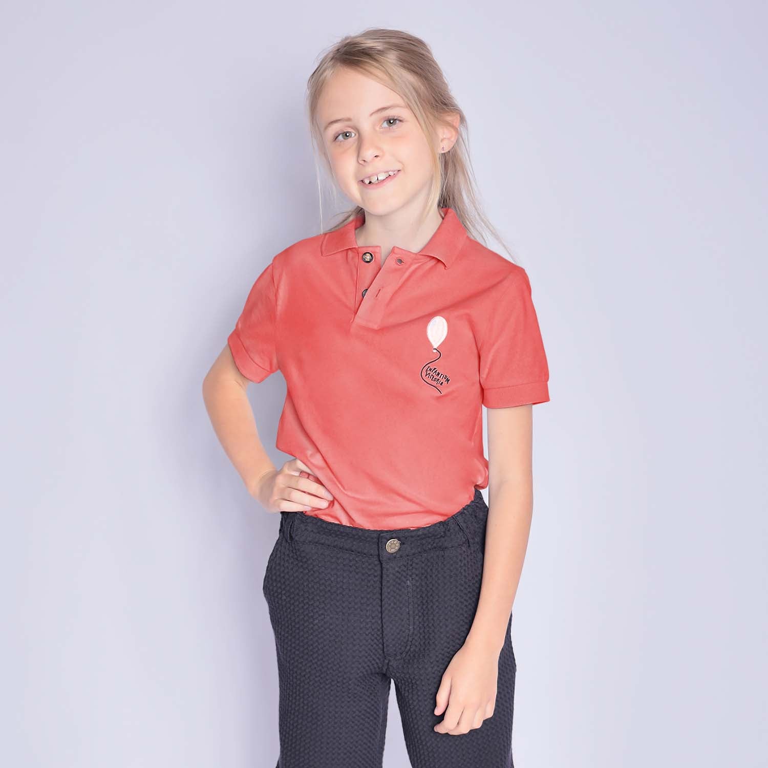 Red Polo Shirt For Kids