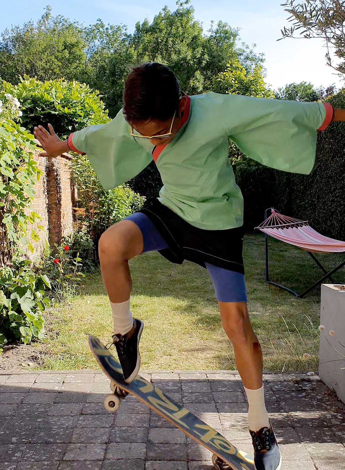 Kids' Kimono Shirt in Mint