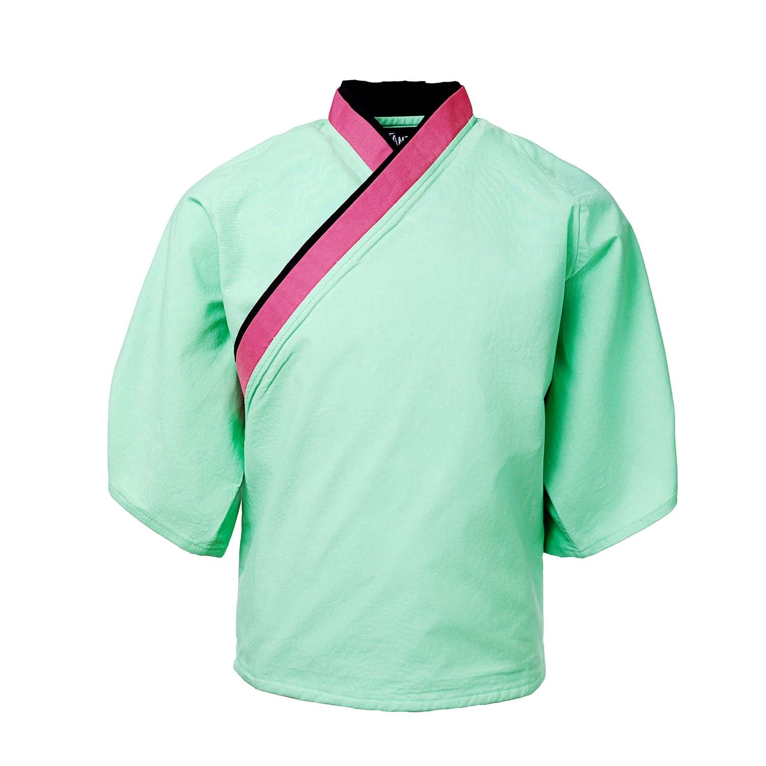 Kimono-shirt voor kinderen in mintgroen