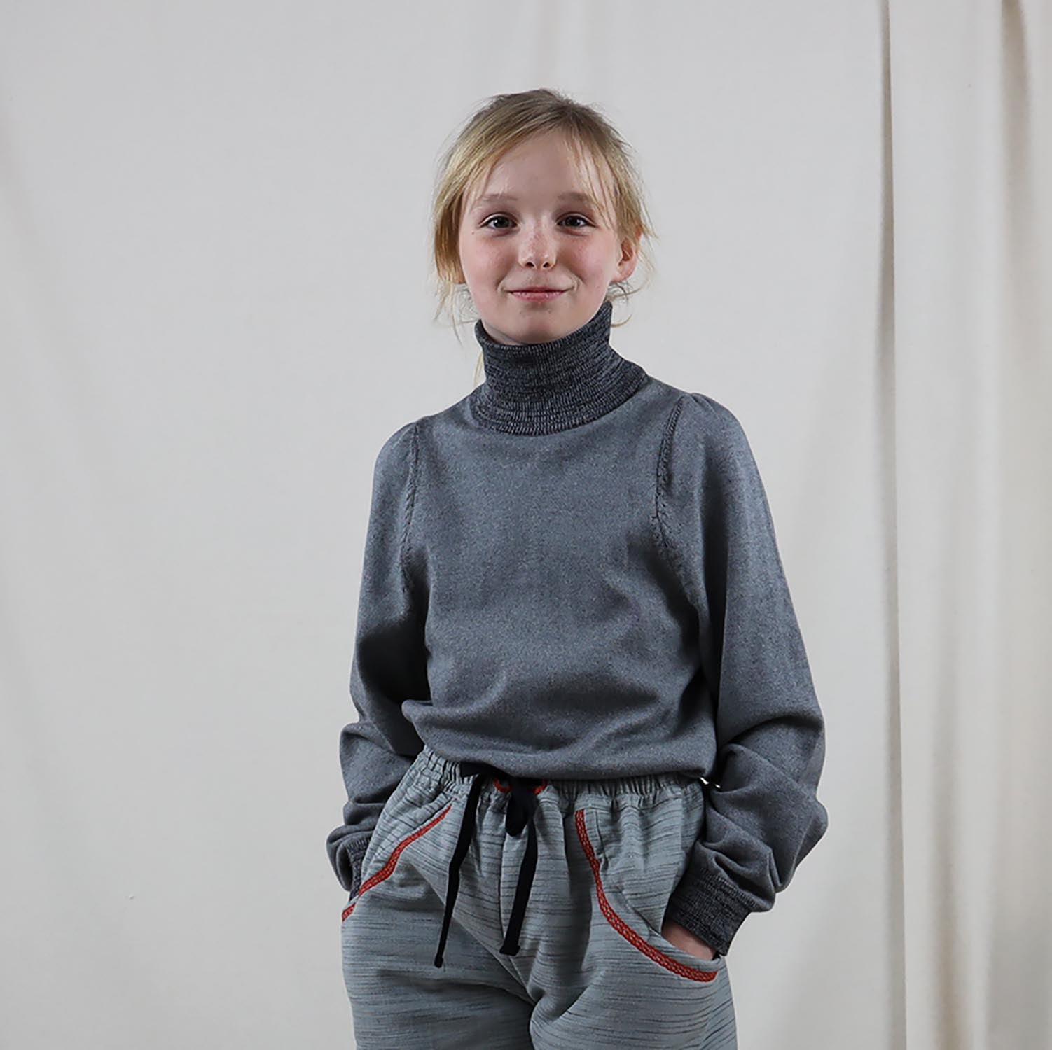 Kids' Grey Turtleneck