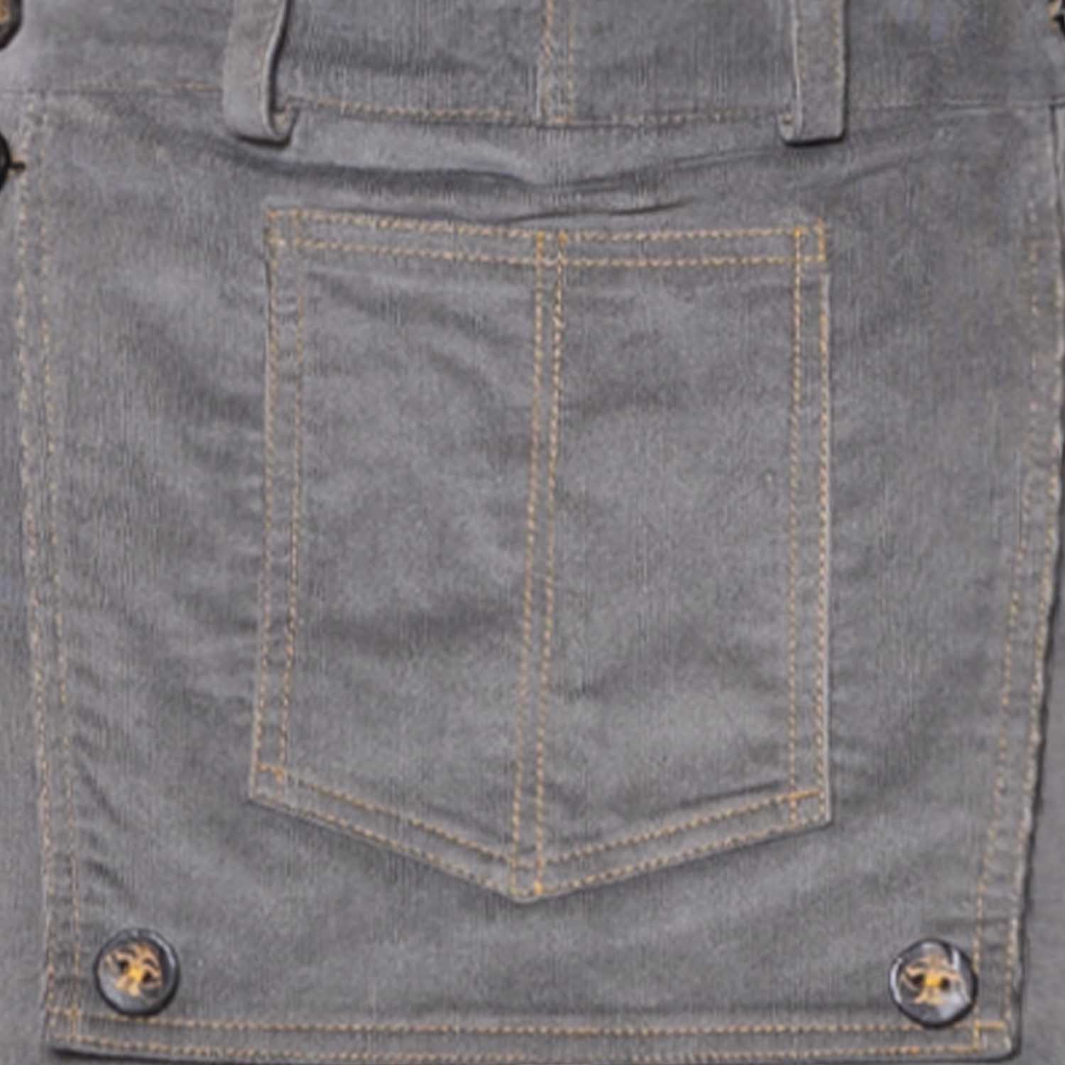 Kids Grey Velvet Pants