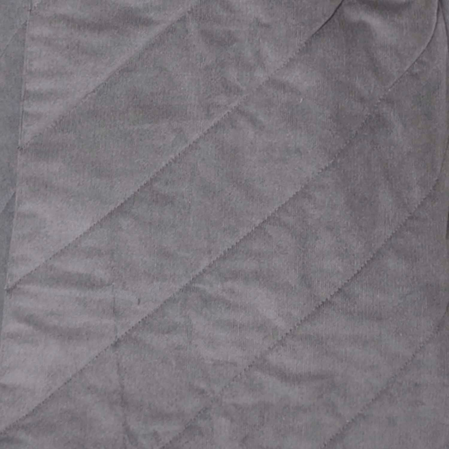 Girls Grey Velvet Skirt