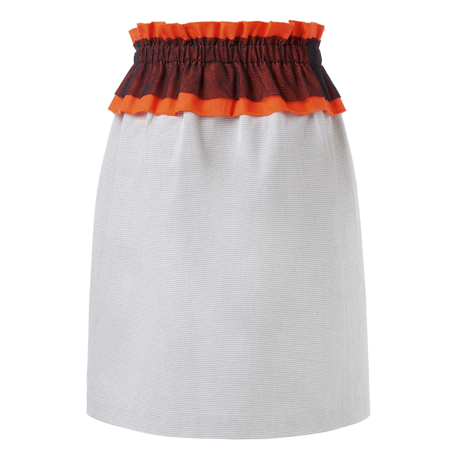 Girls Grey Skirt with Colorful Ruffles