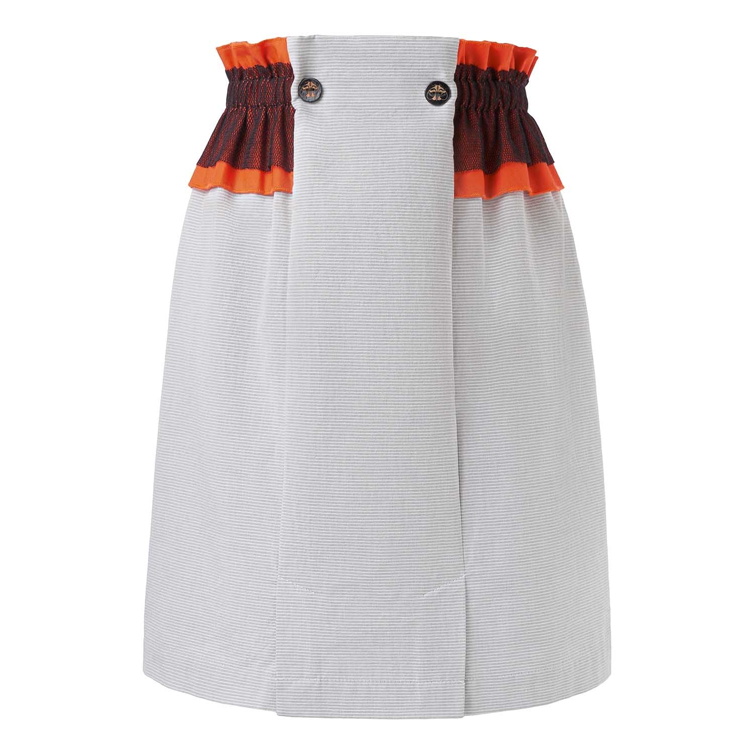 Girls Grey Skirt with Colorful Ruffles