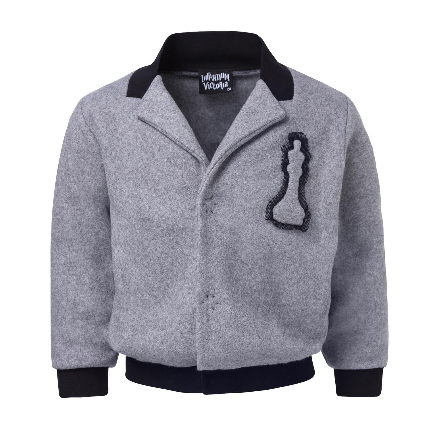 Grauer Fleece-Blazer