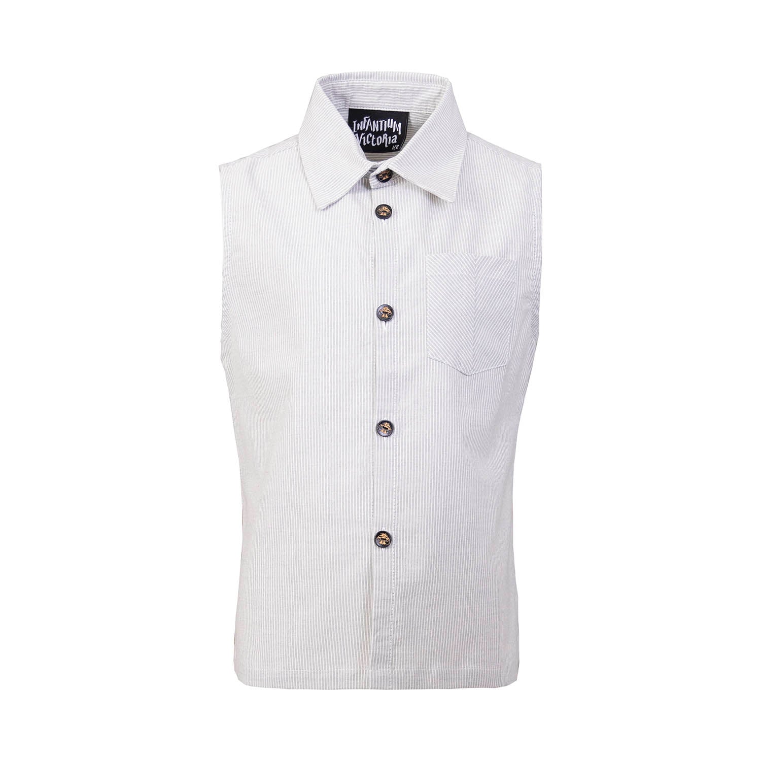 Kids' Sleeveless Shirt with Stripes