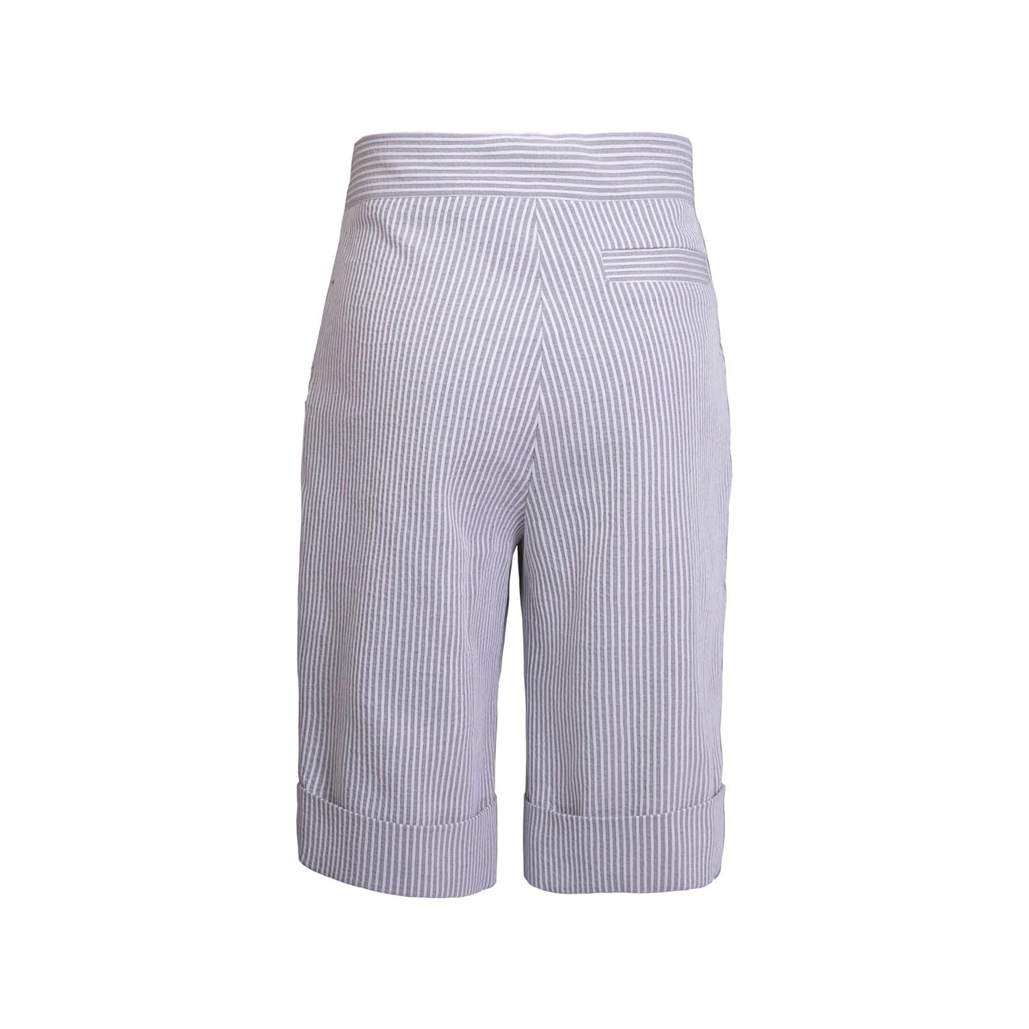 Kids' Grey and white Short Pants with Stripes