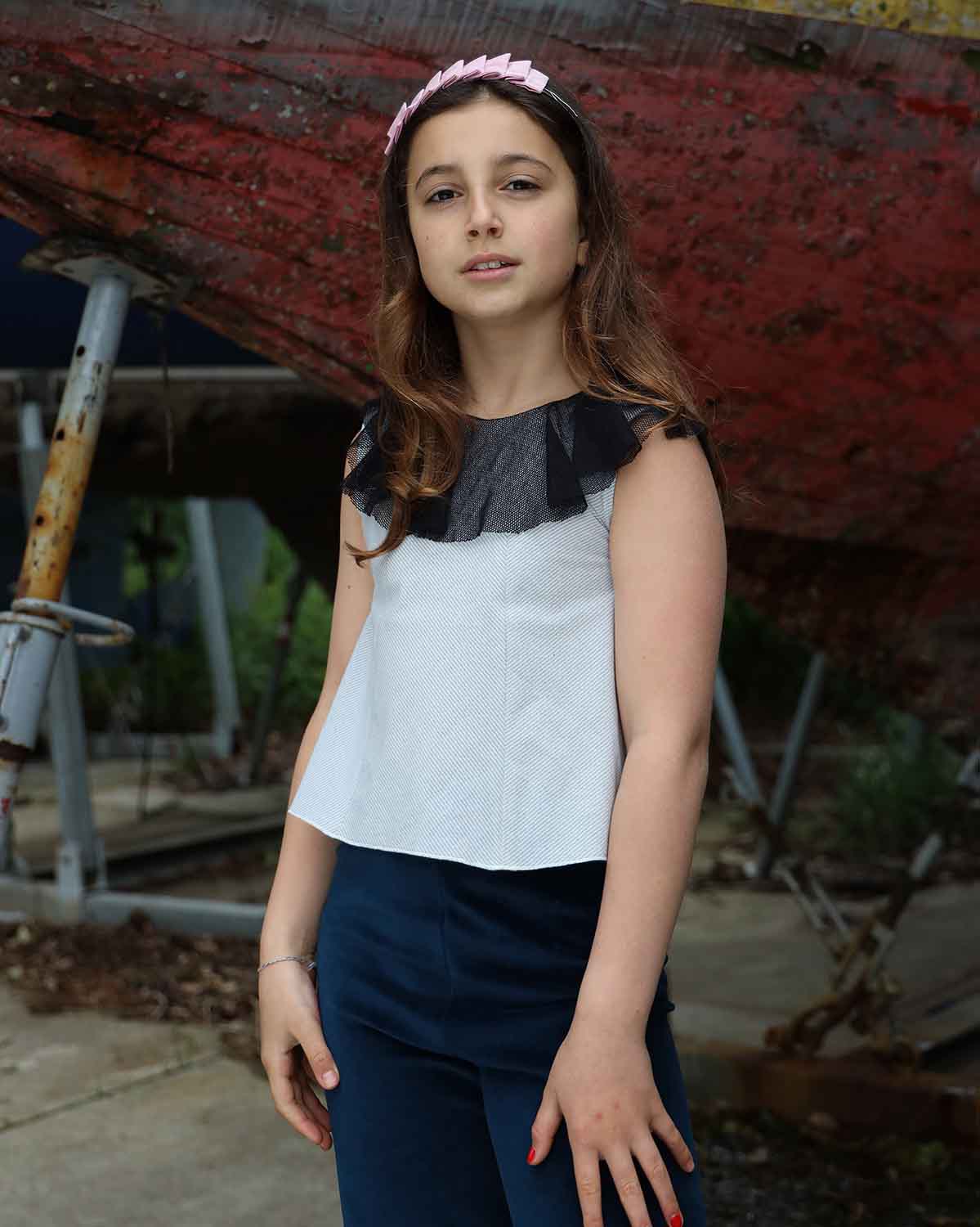 Top with Mesh Detail