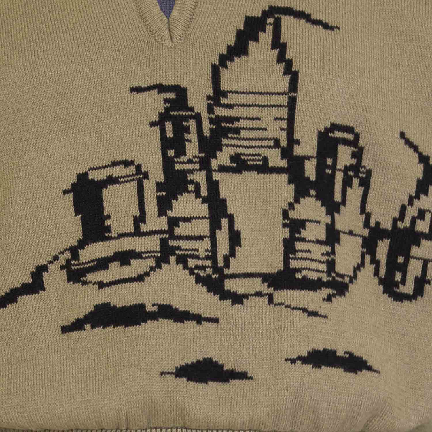 Kids Khaki Sweater with Beach Castle
