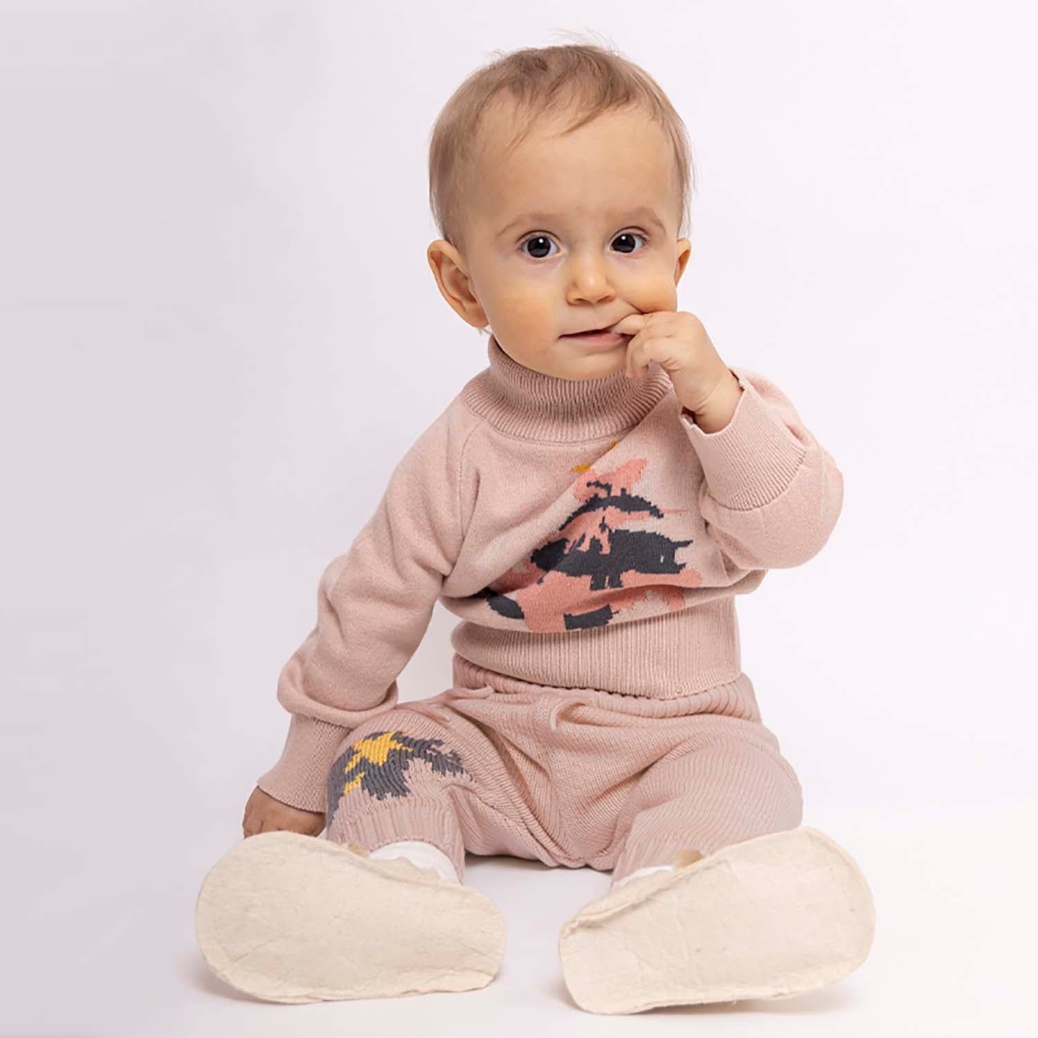 Baby-Weihnachtspullover in Rosa