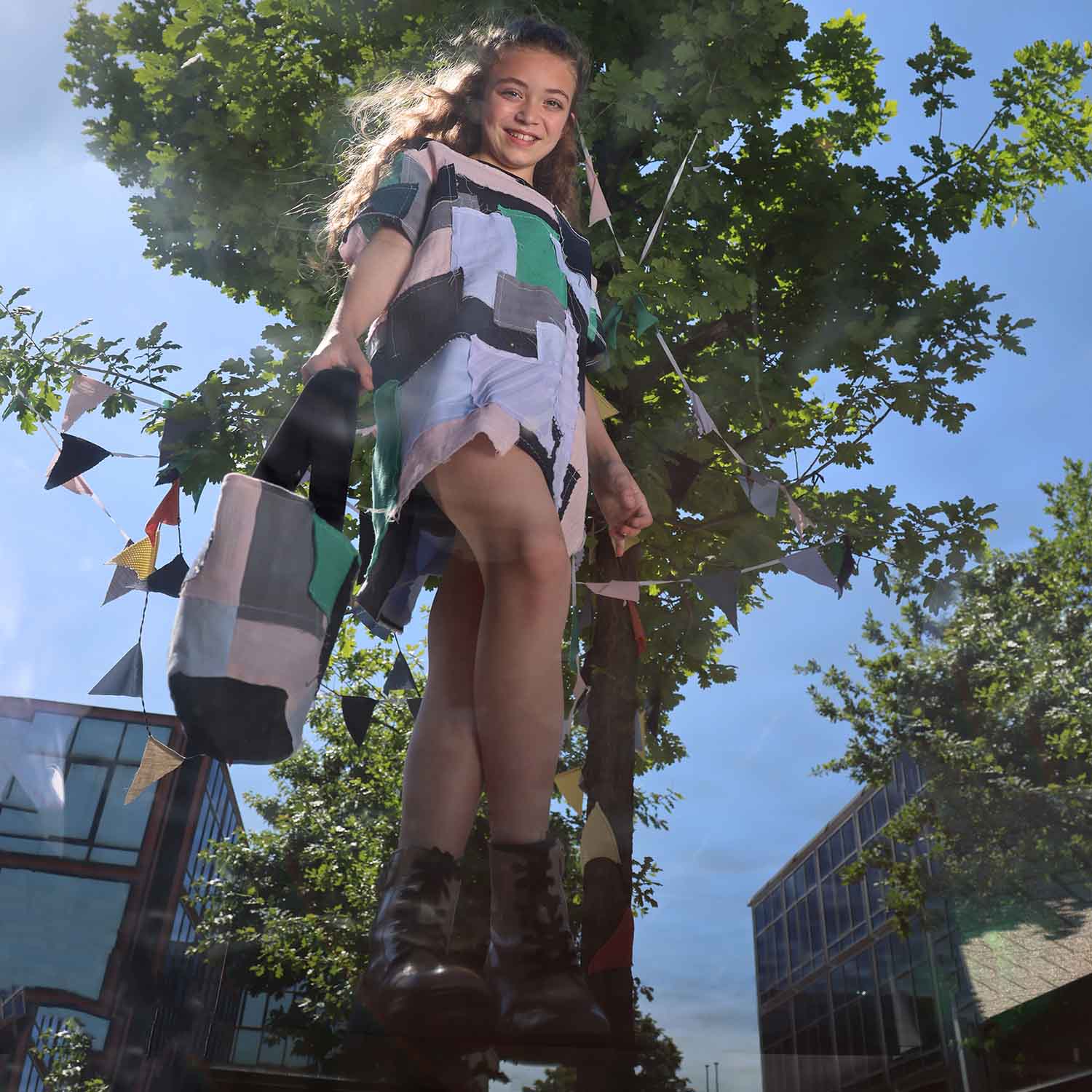 Zero Waste Girls Patchwork Dress