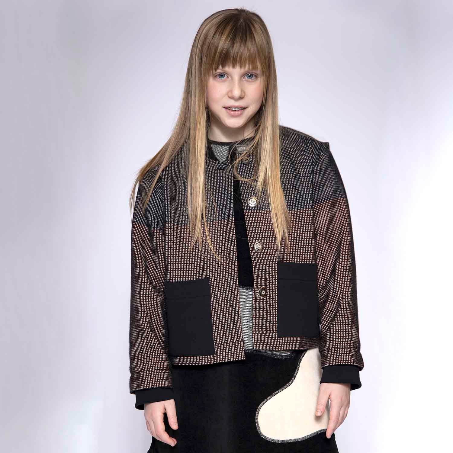 Mehrfarbige Bomberjacke