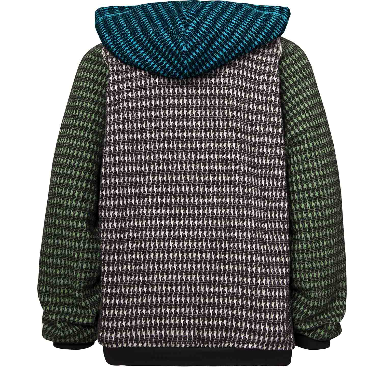 Multicolor Pied-de Poule Hoodie for Kids