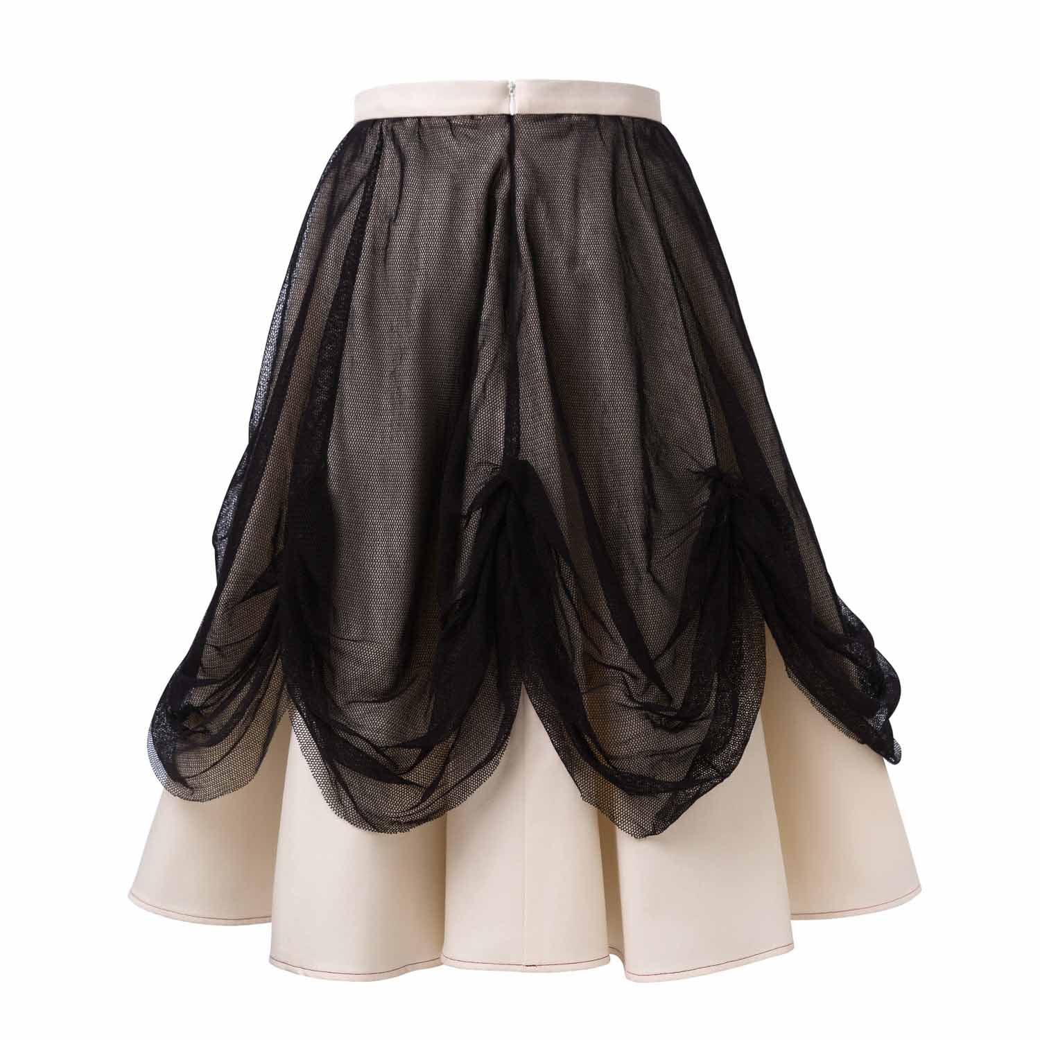 Off-white Maxi Skirt with Tulle