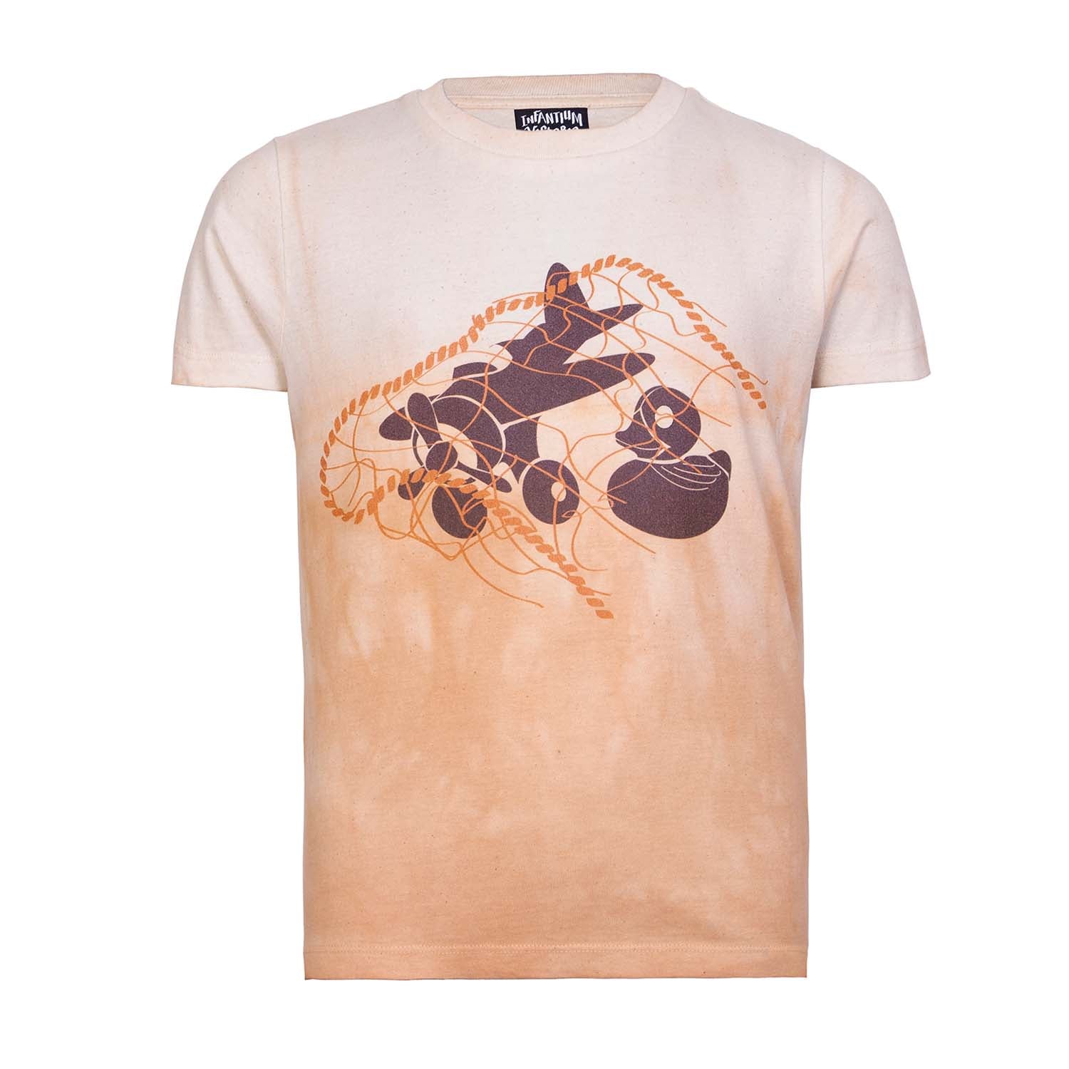 Artisanal T-Shirt Natürlich gefärbtes mit Gelbe Bio-Zwiebel