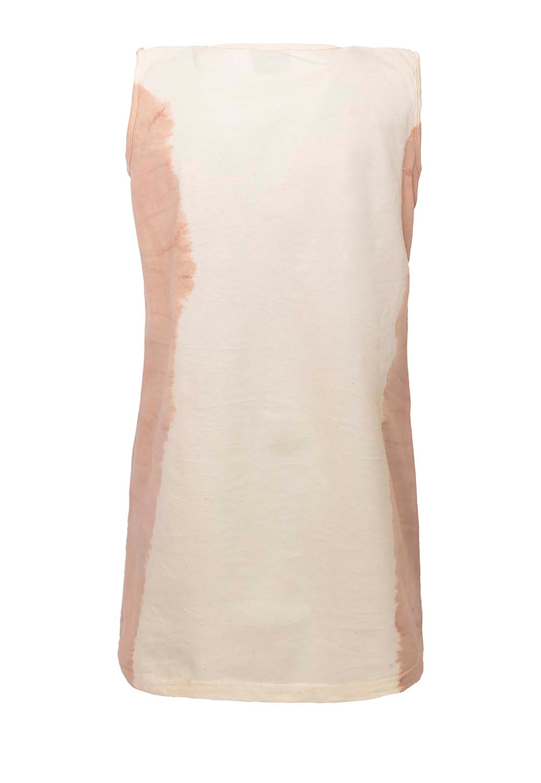 Artisanal T-Shirt Dress Naturally Dyed Madder with Hand Block Print