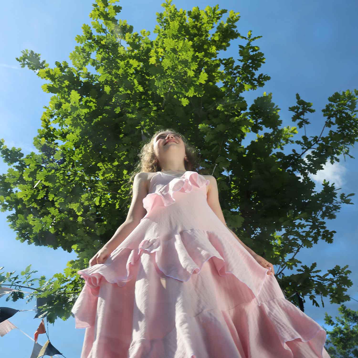 Light Pink Flower Girls Dress