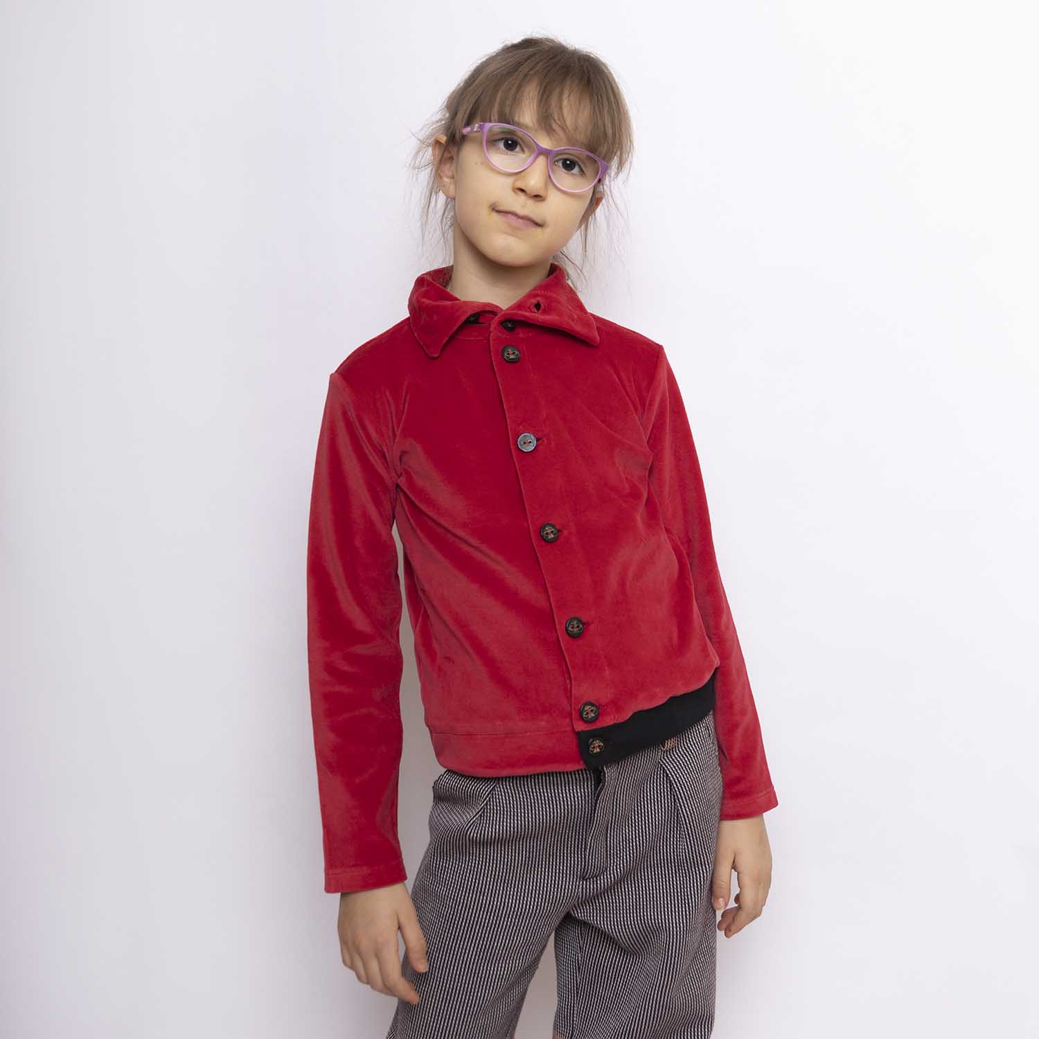 Kids Red Velvet Shirt