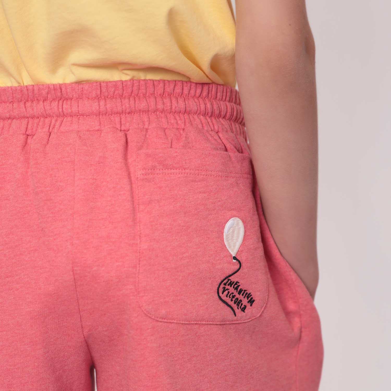 Red Girls and Boys Sweat Shorts