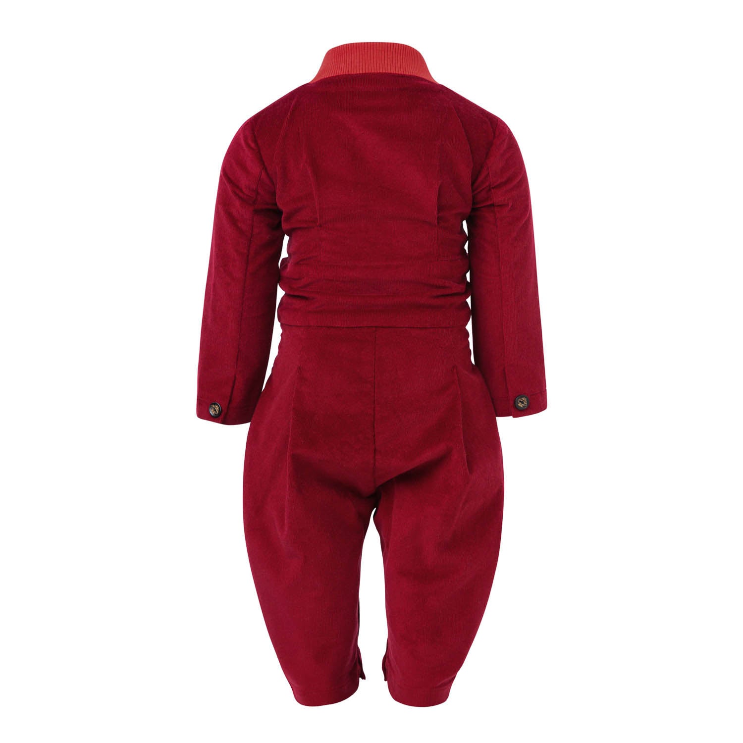 Red Corduroy Baby Romper