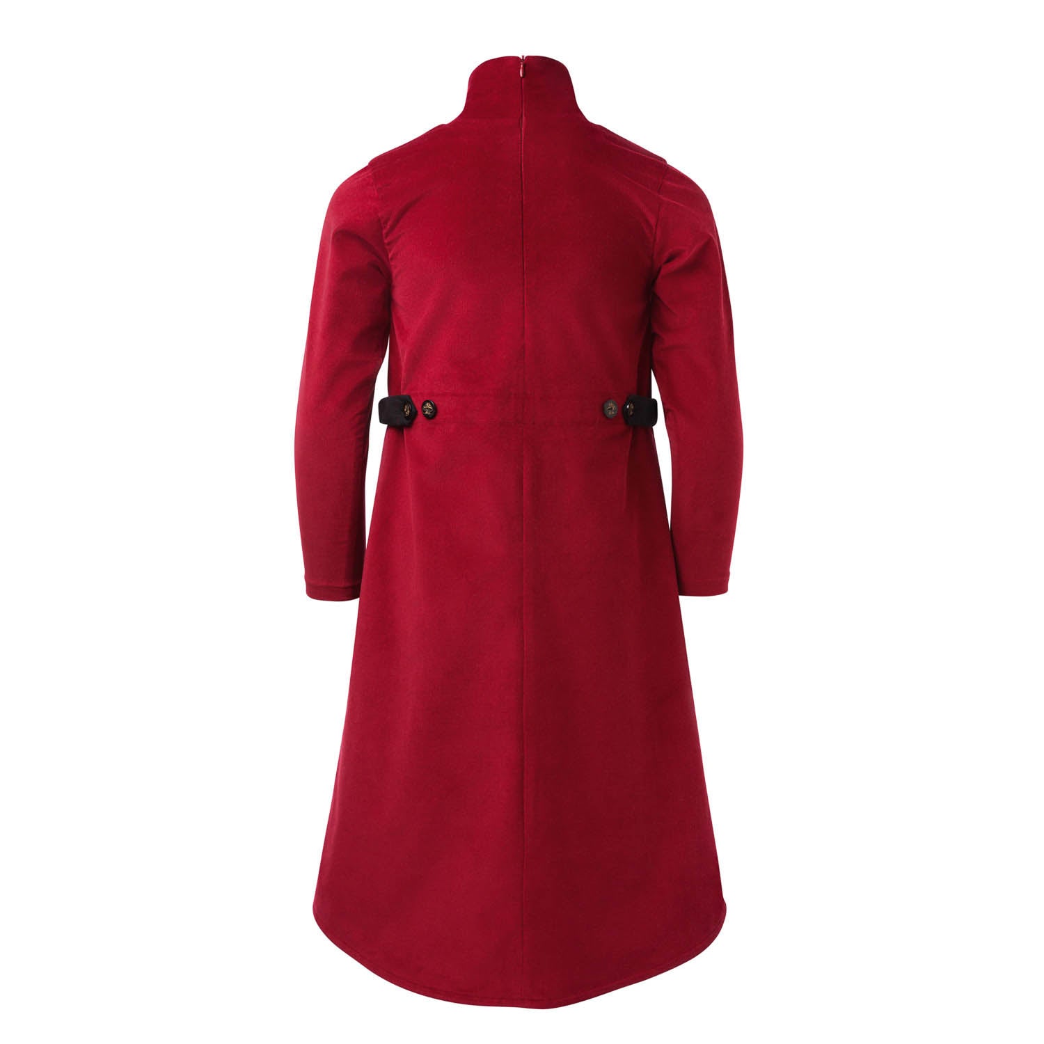 Rotes Cord-Rollkragenkleid