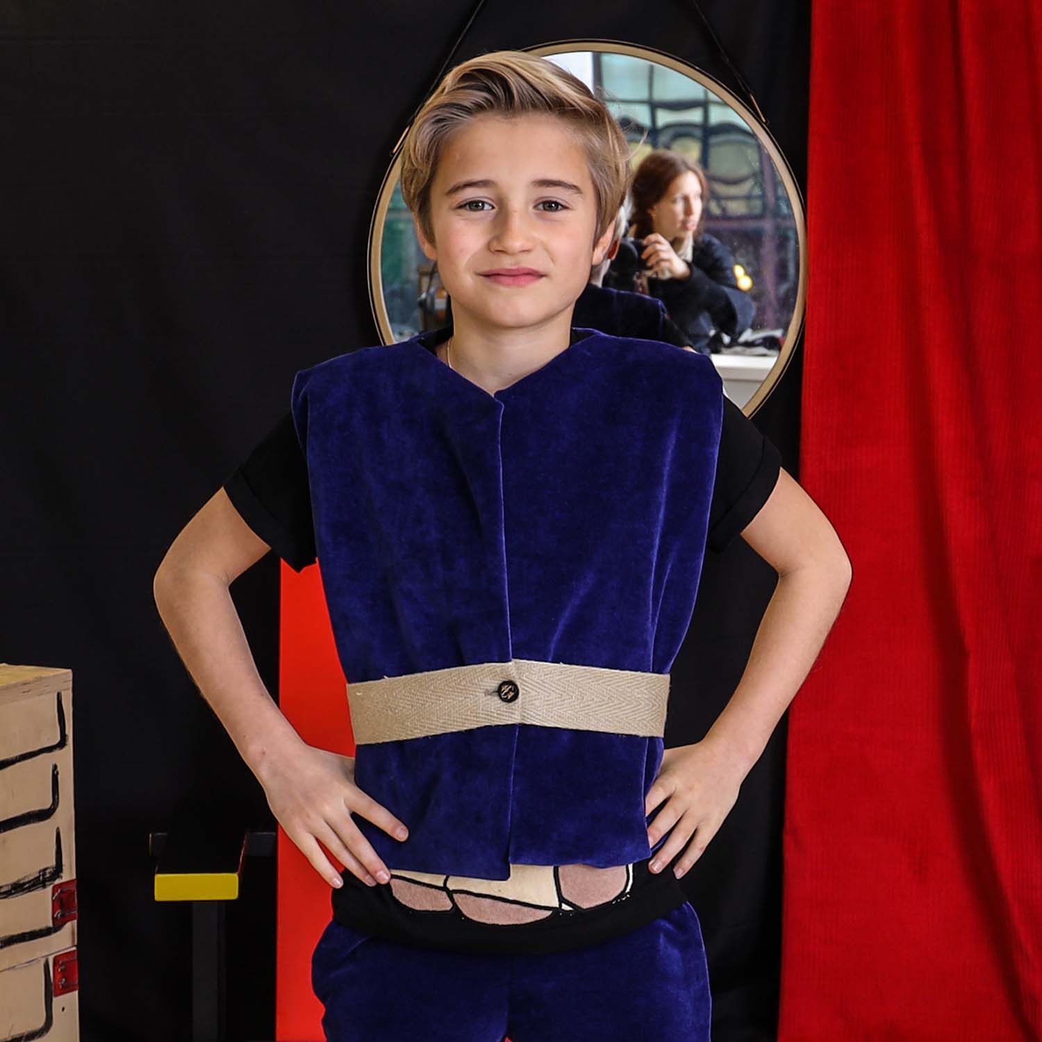 Royal Blue Velvet Vest