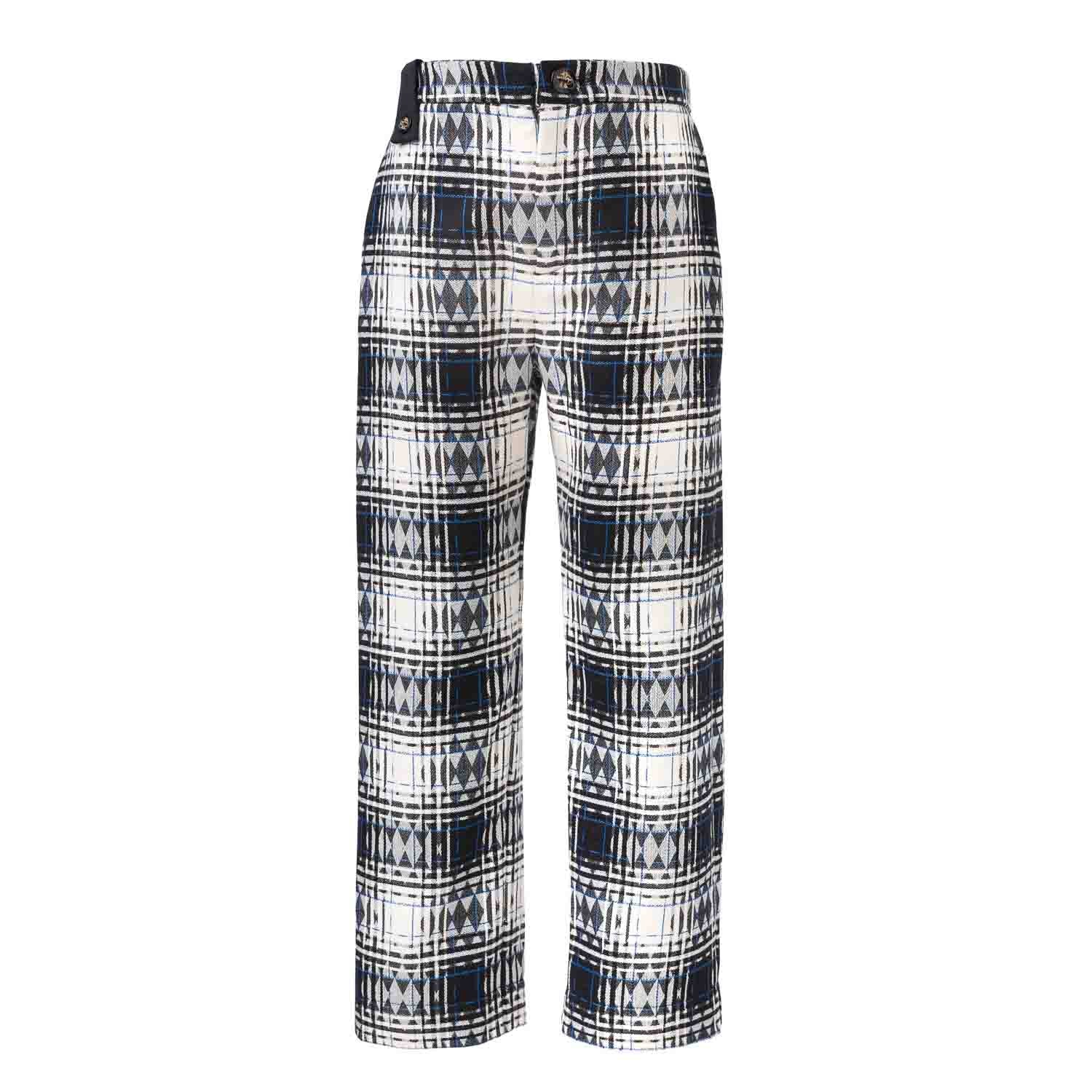 Schottenkaro-Baumwoll-Wochenende-Hose