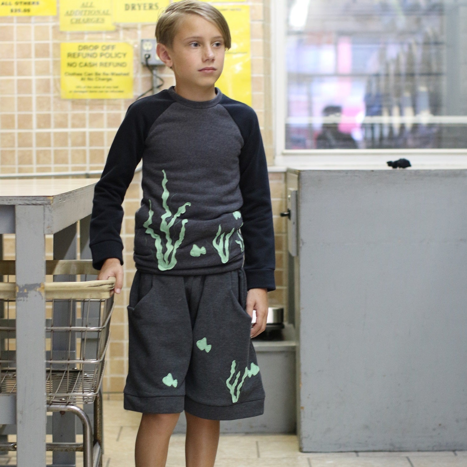 Sweatshirt with Marine Application