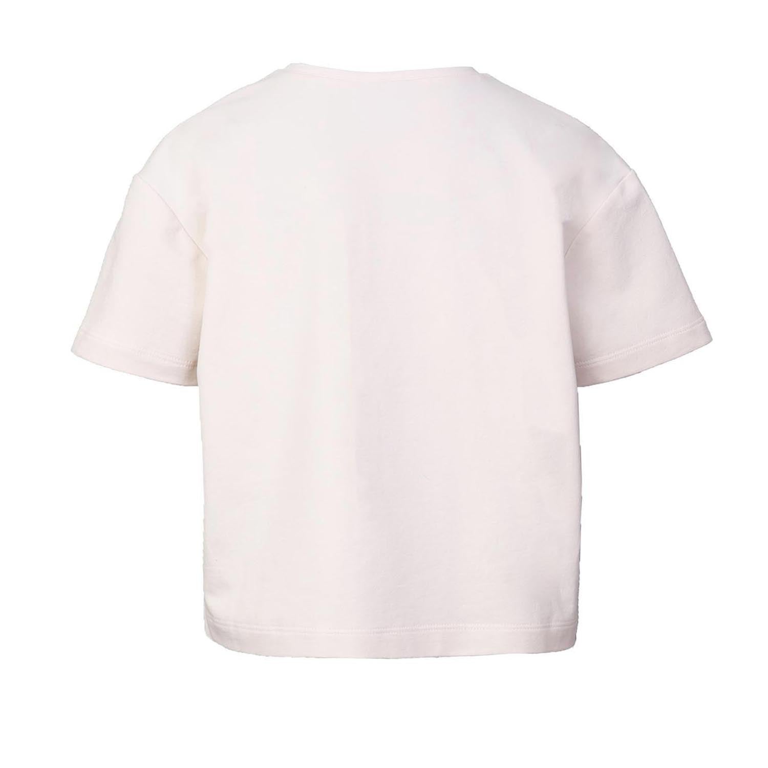 Off-White Oversized T-Shirt with Hand Painting
