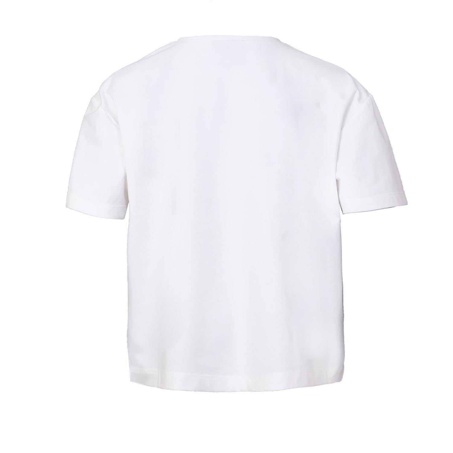 Kids' Oversized White T Shirt with Hand Painting