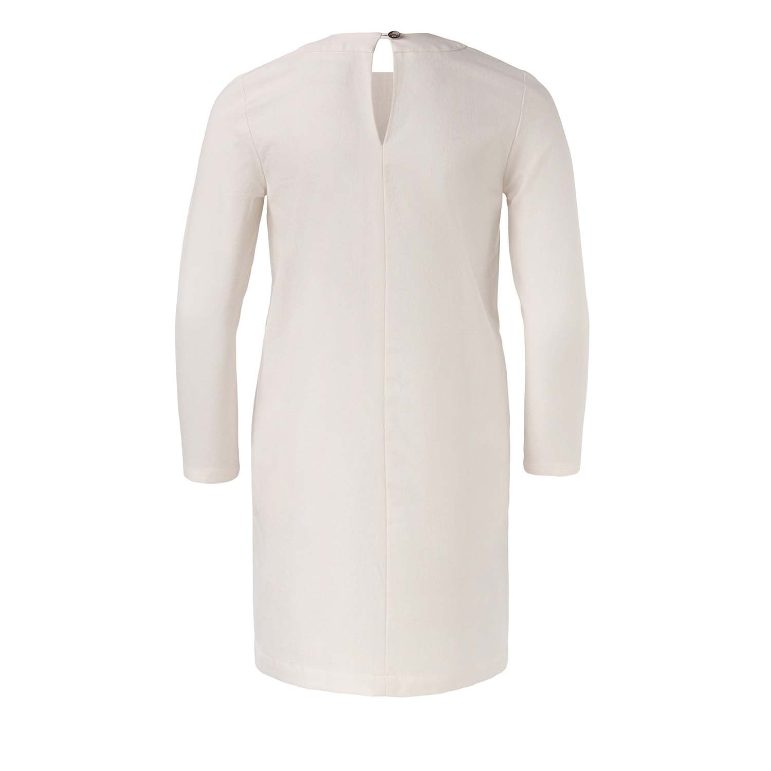 White Dress with Tulle Draping