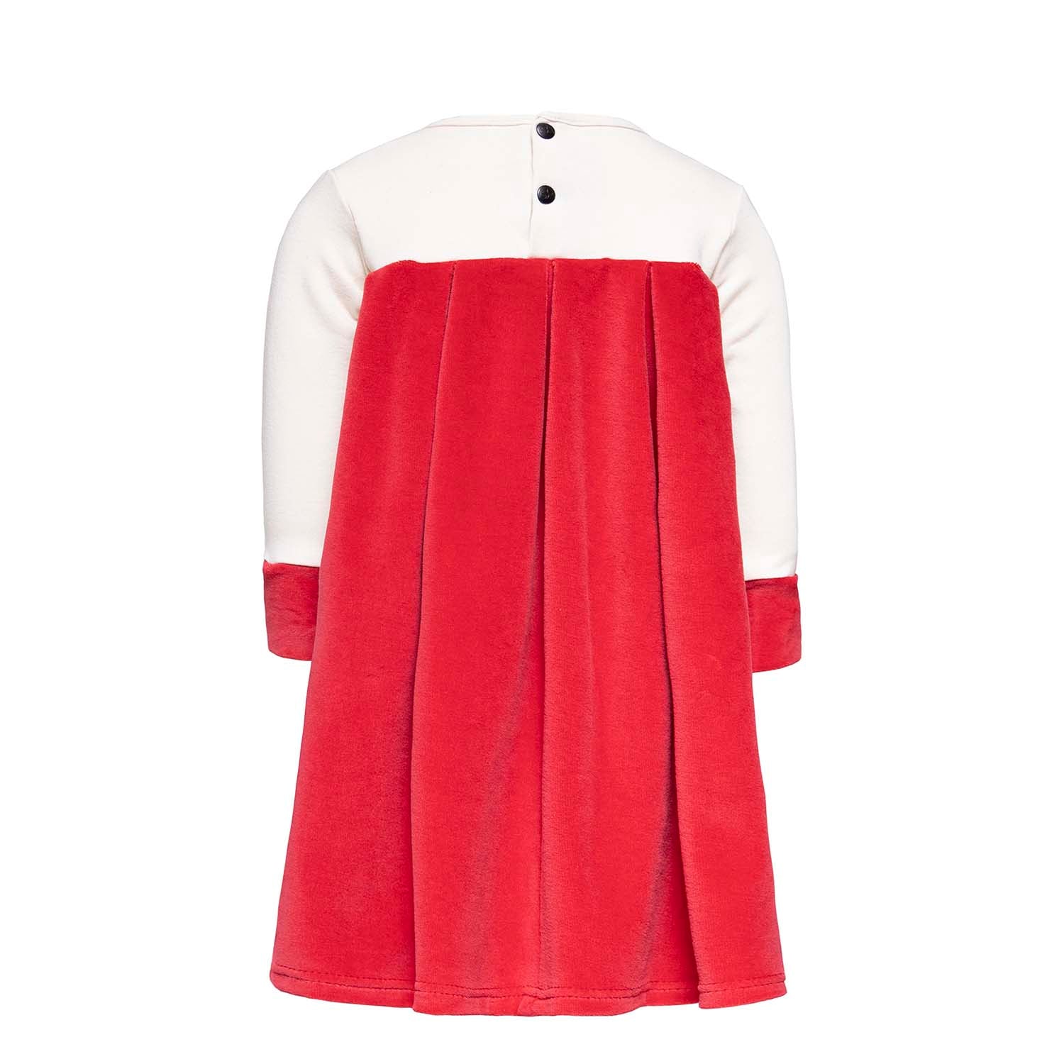 Babykleid in Weiß und Rot