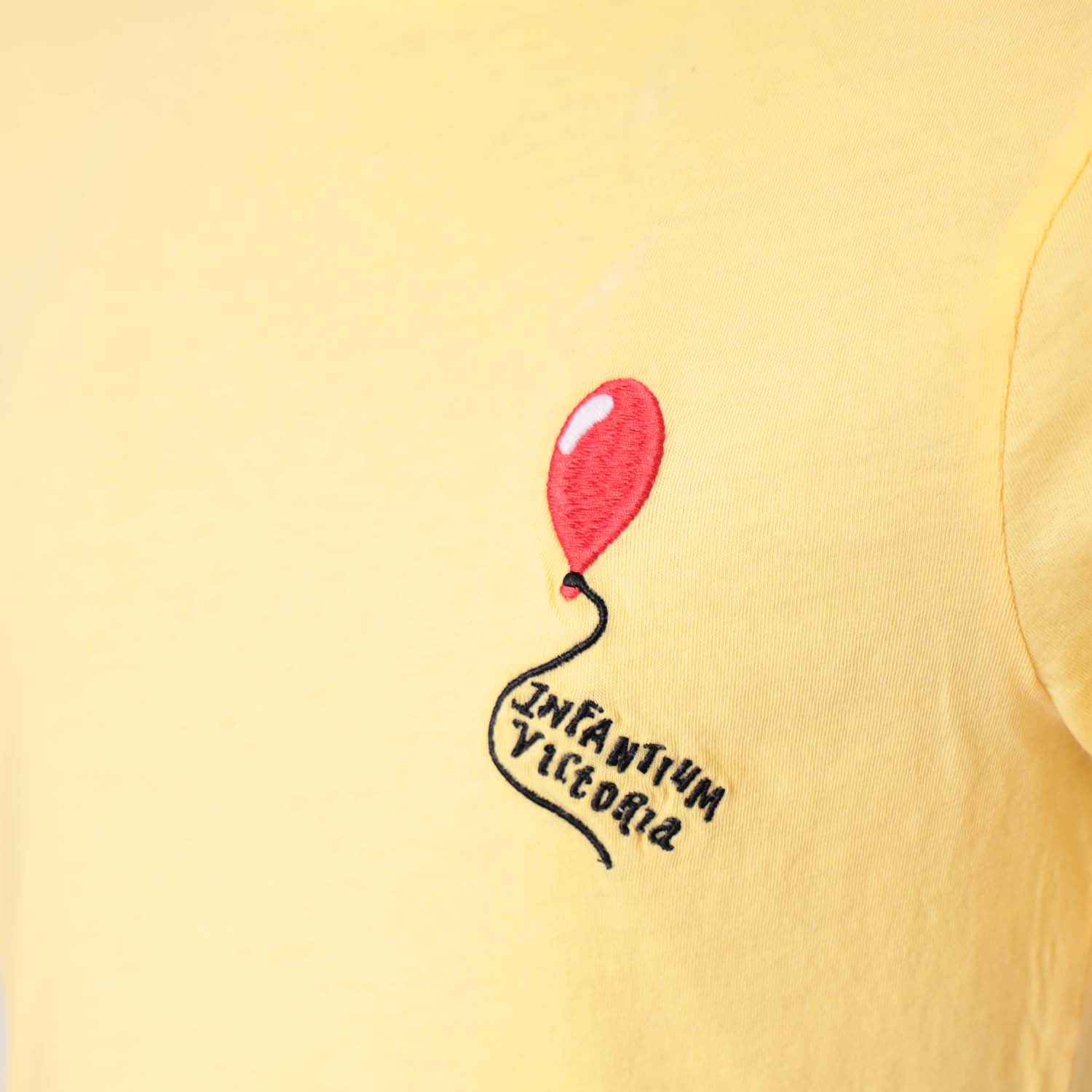 Kids T Shirt in Yellow with Embroidery