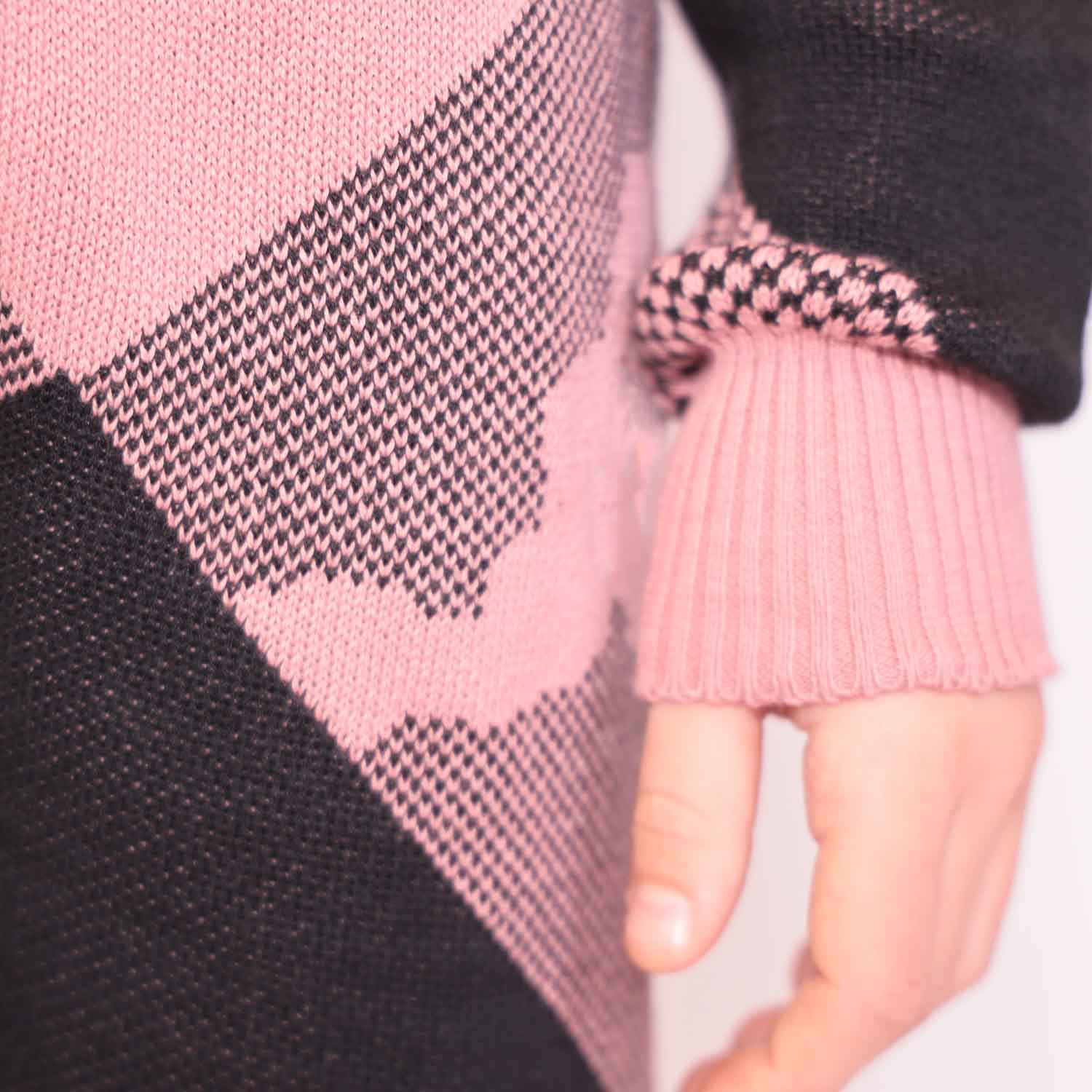 Kids Pink and Black Knit Pants