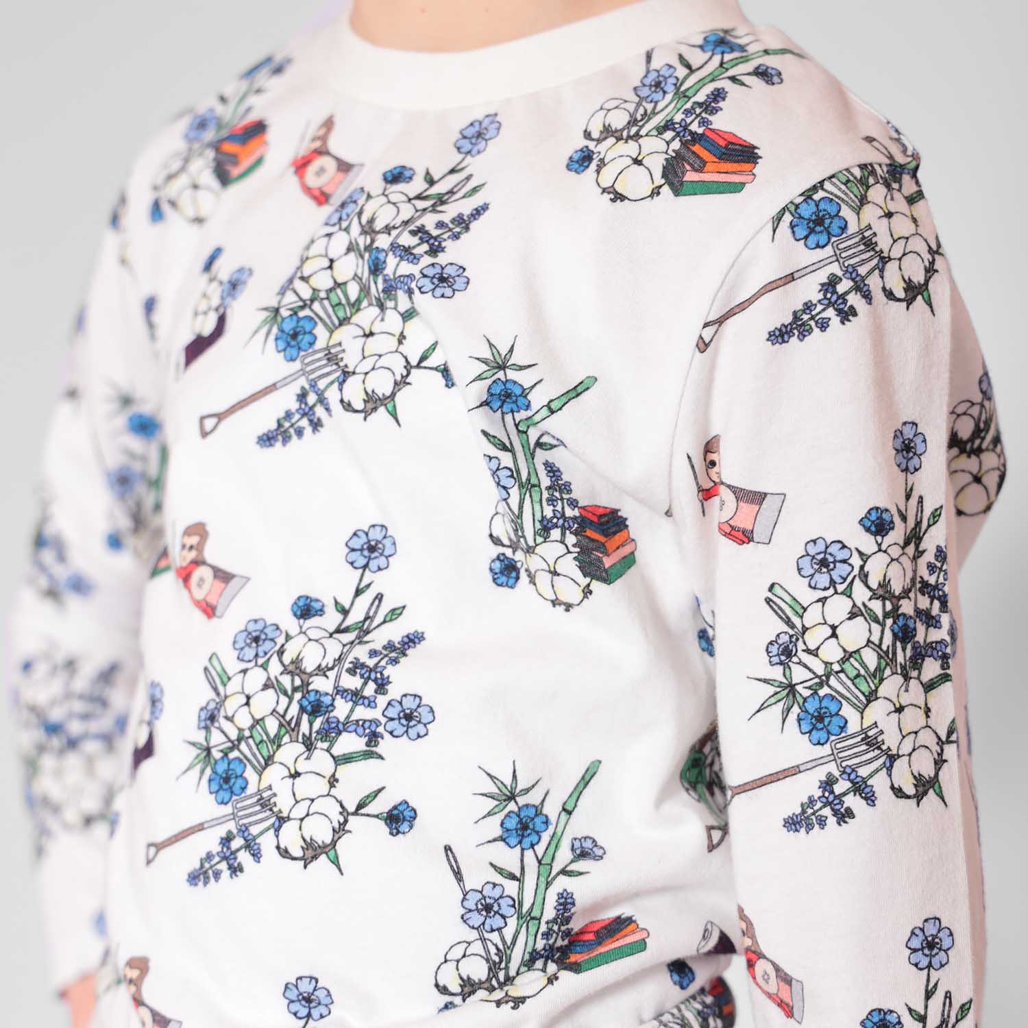 Wit Bloemen T-Shirt voor Kinderen