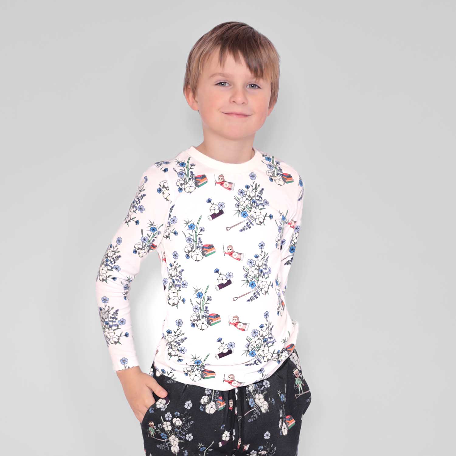Wit Bloemen T-Shirt voor Kinderen