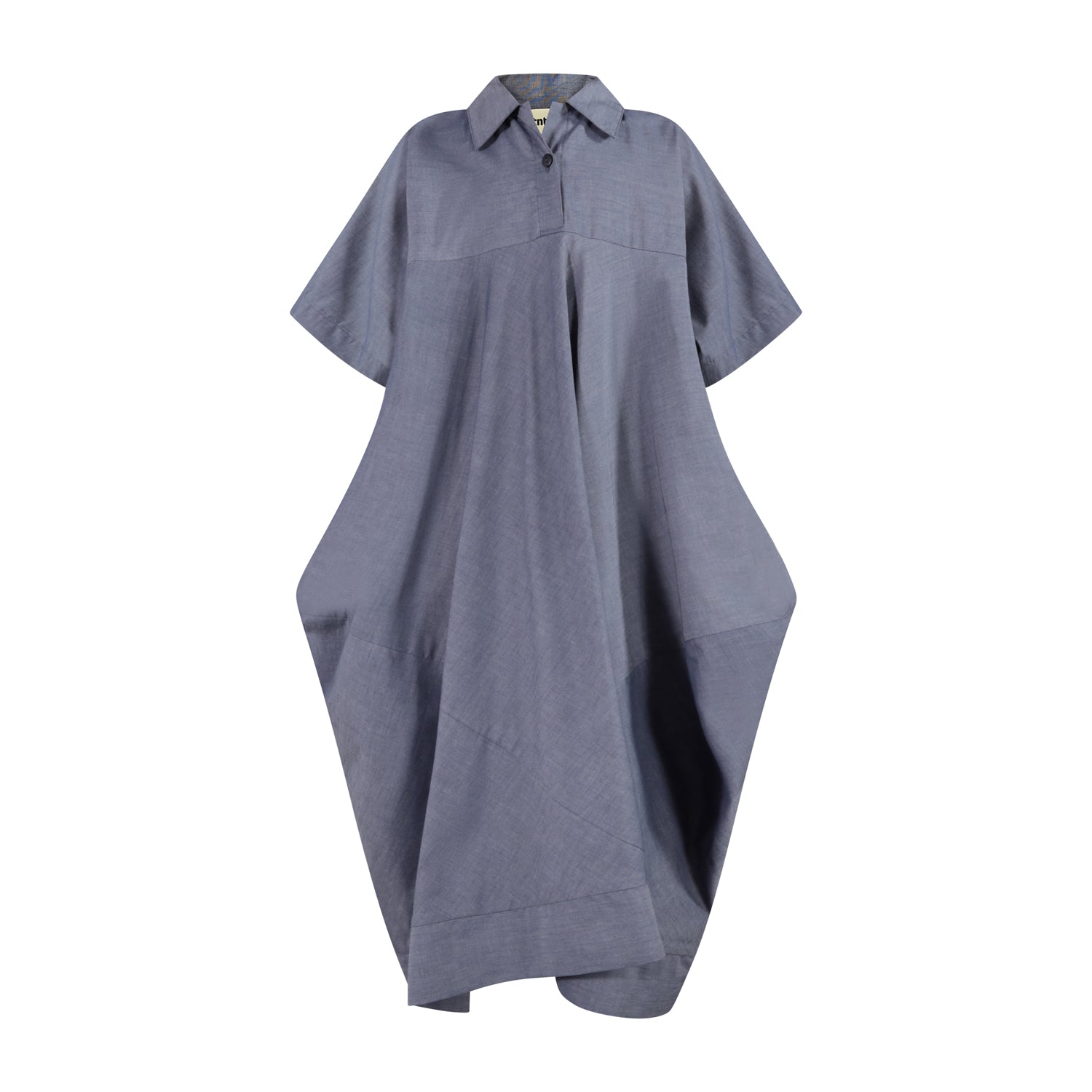 The Square Shirt-Dress — Navy Chambray