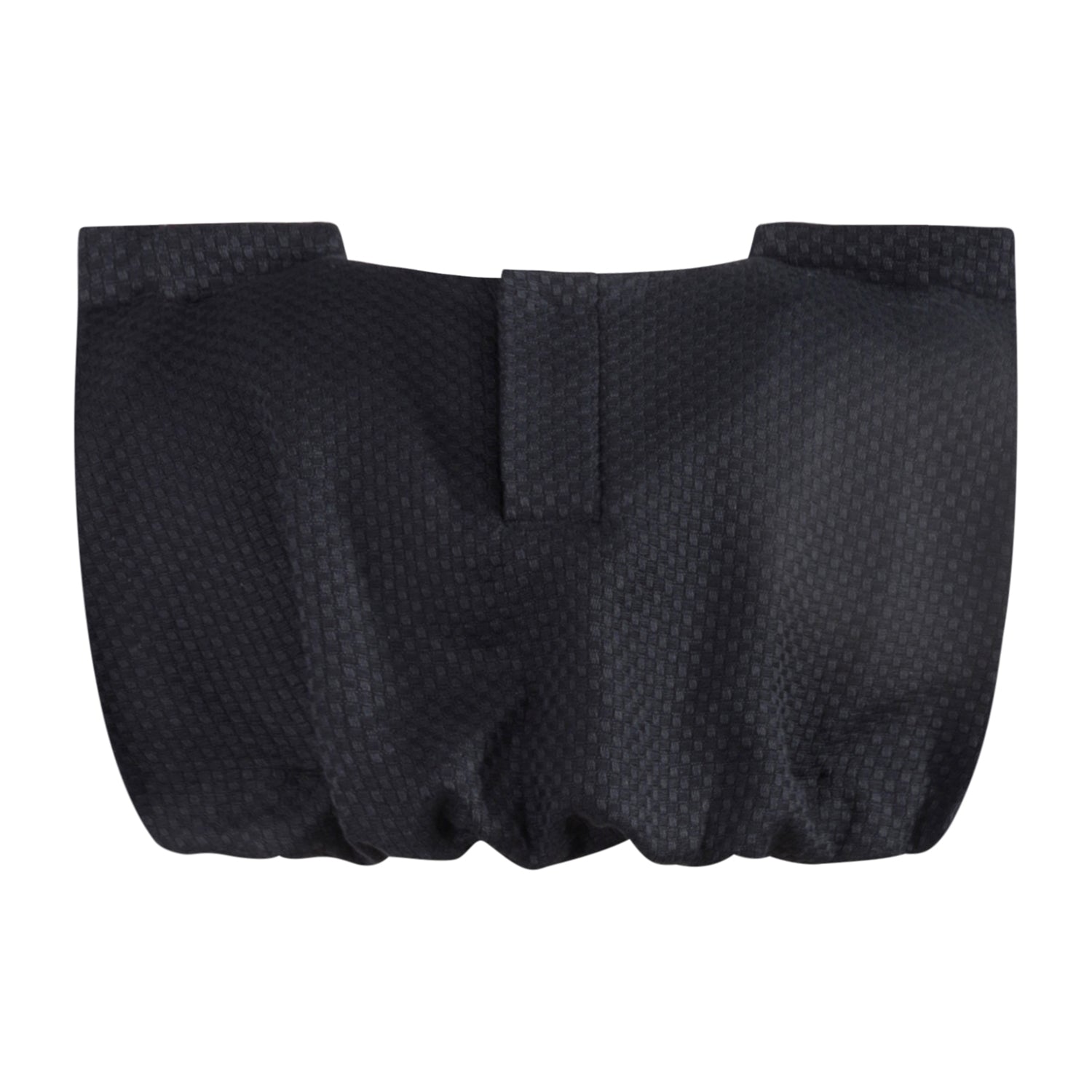 The Tiny Crop Top — Black Poplin