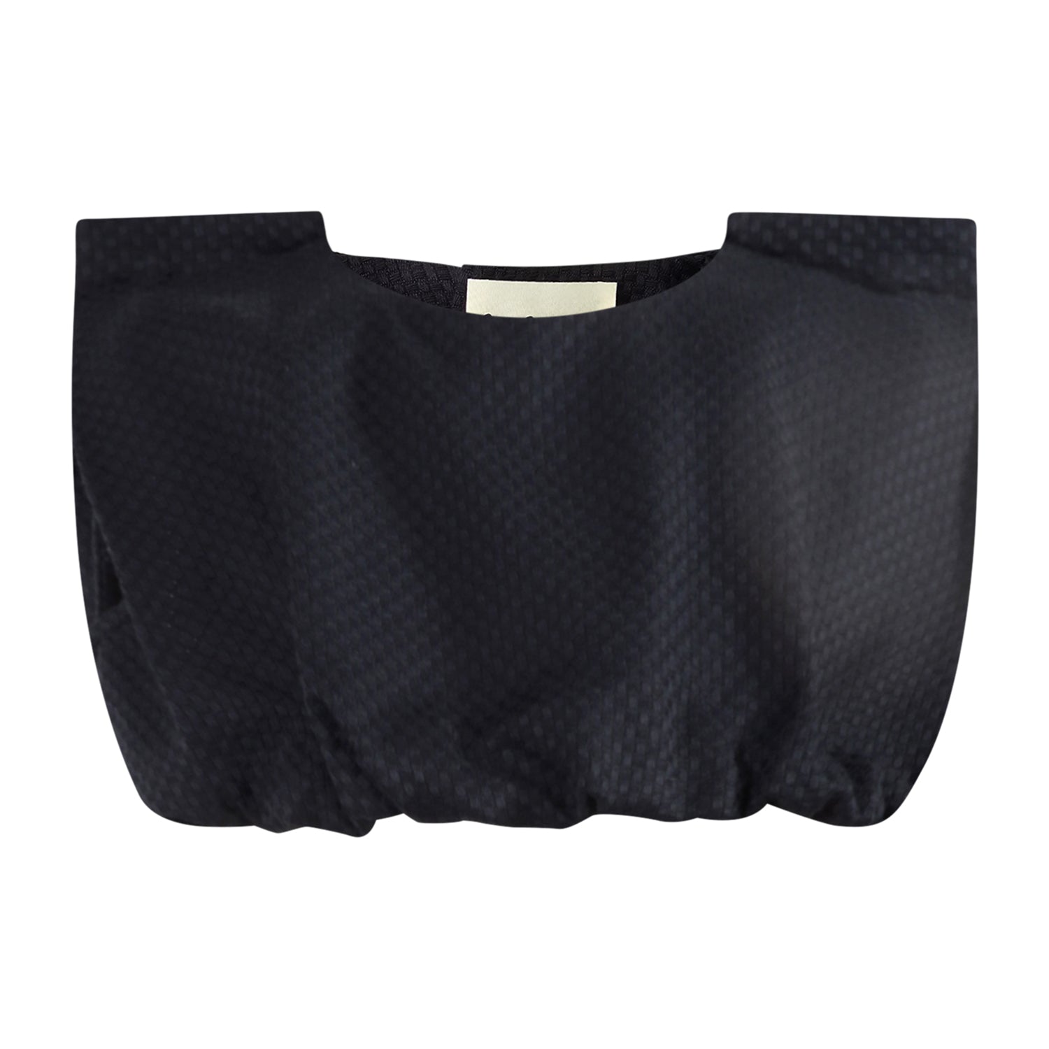 The Tiny Crop Top — Black Poplin