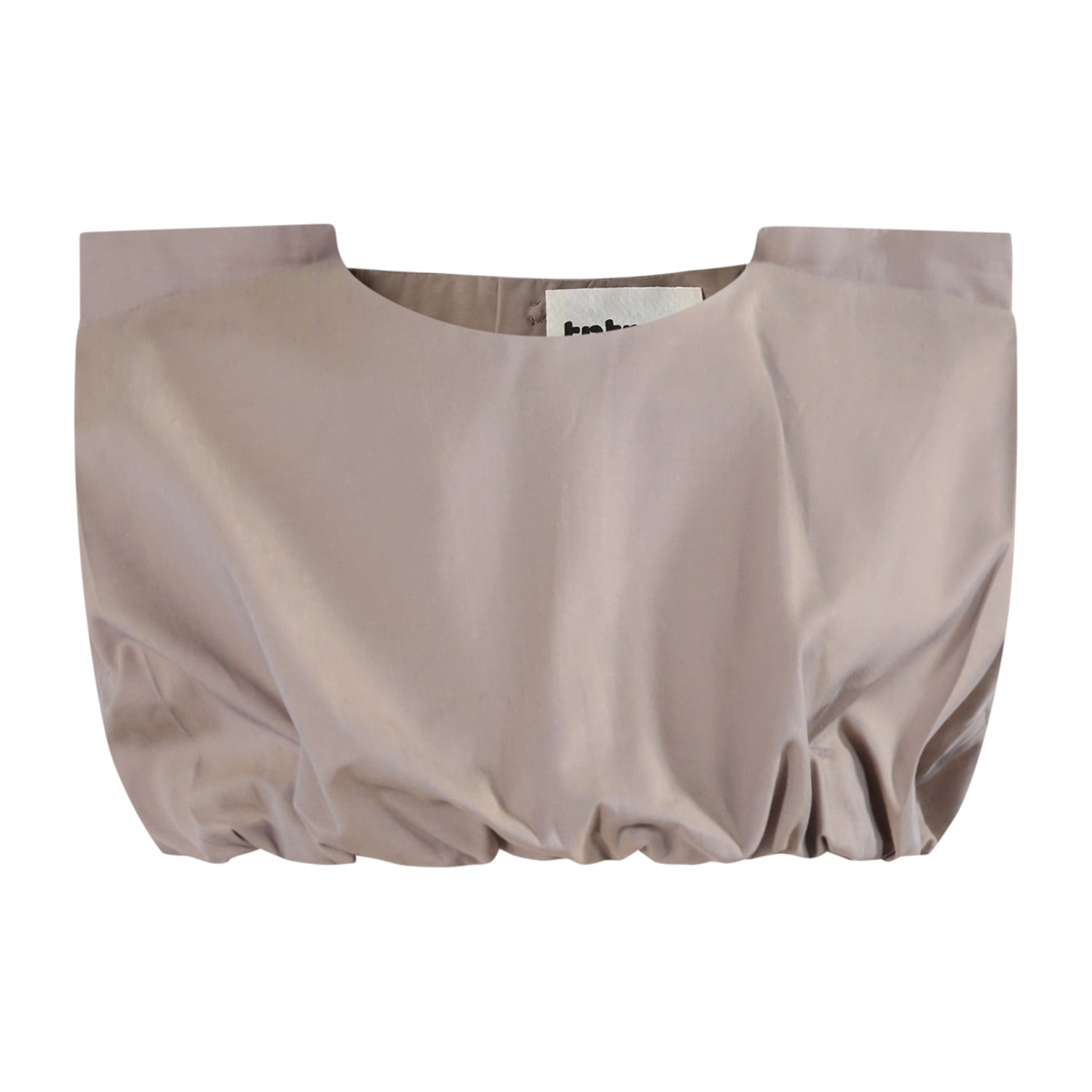 The Tiny Crop Top — Brown Chambray