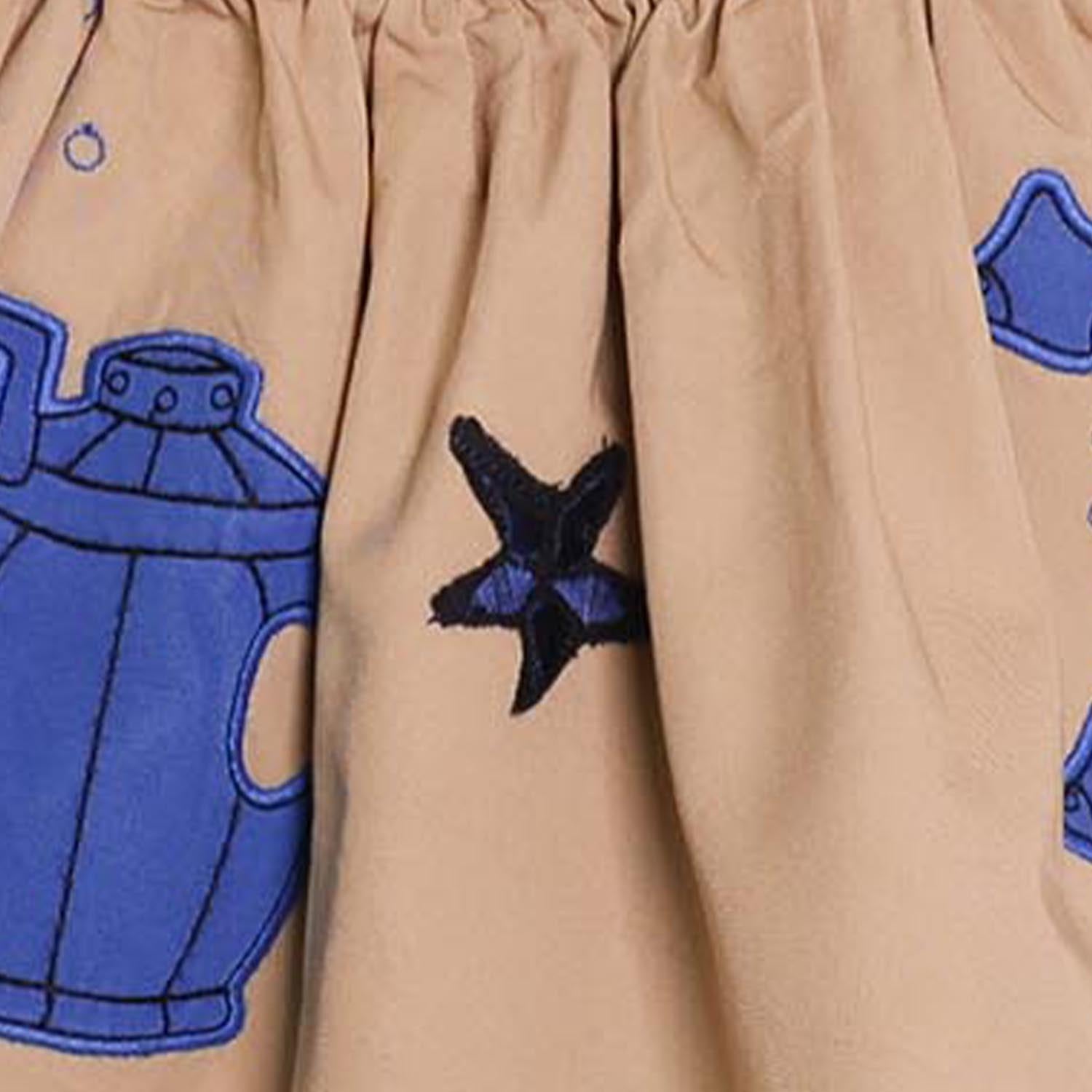 MAGIC MENDING PRELOVED Beige katoenen rok met onderzeeër, 2 jaar 