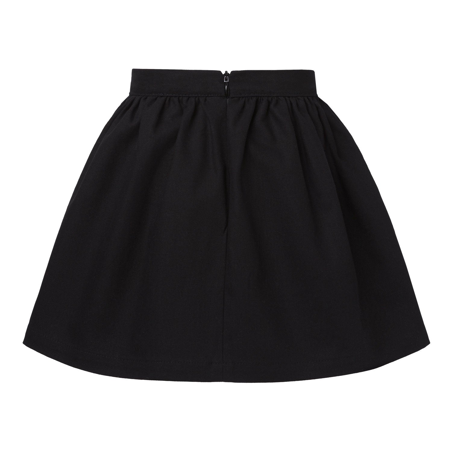 Zwarte katoenen canvas rok 